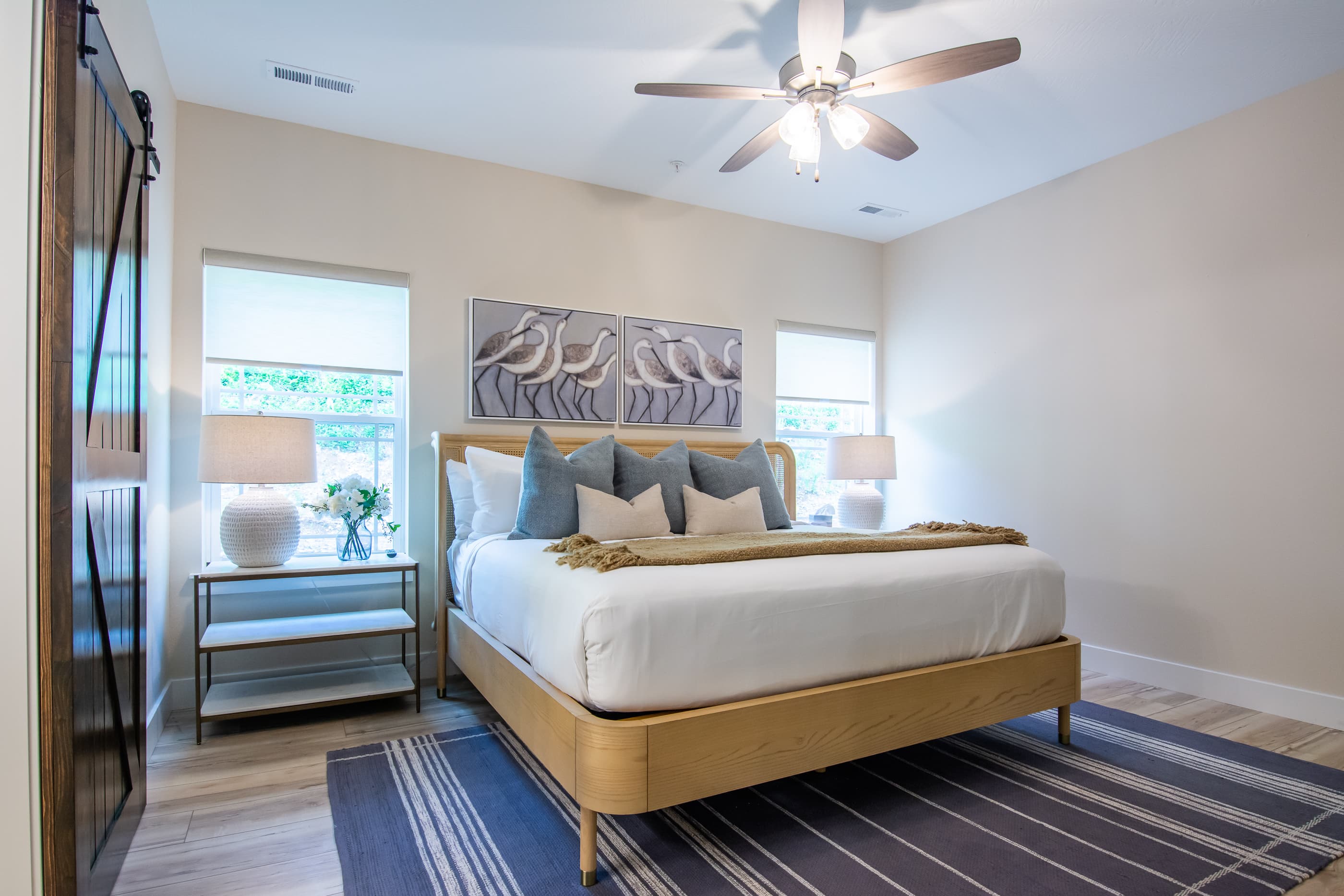 Main level king bedroom with ample space