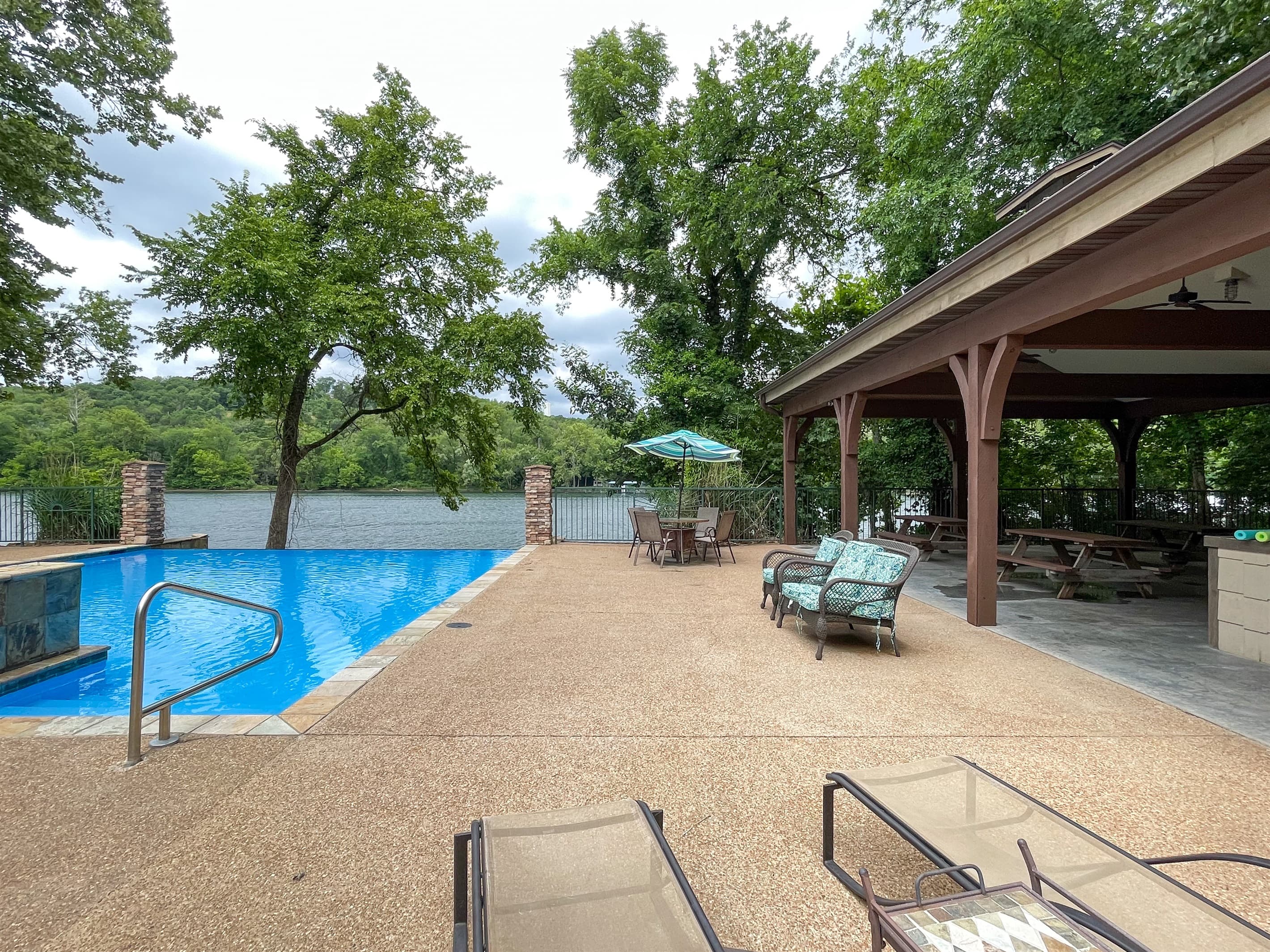 Lake Taneycomo view from neighborhood pool