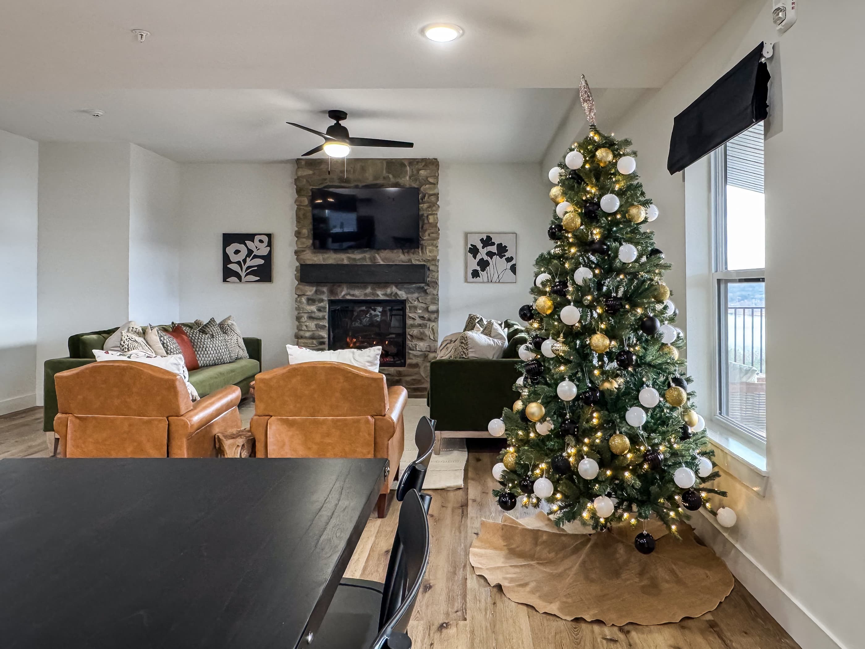 November 1st guests will enjoy a decorated tree for the holidays at Wildflower Lodge