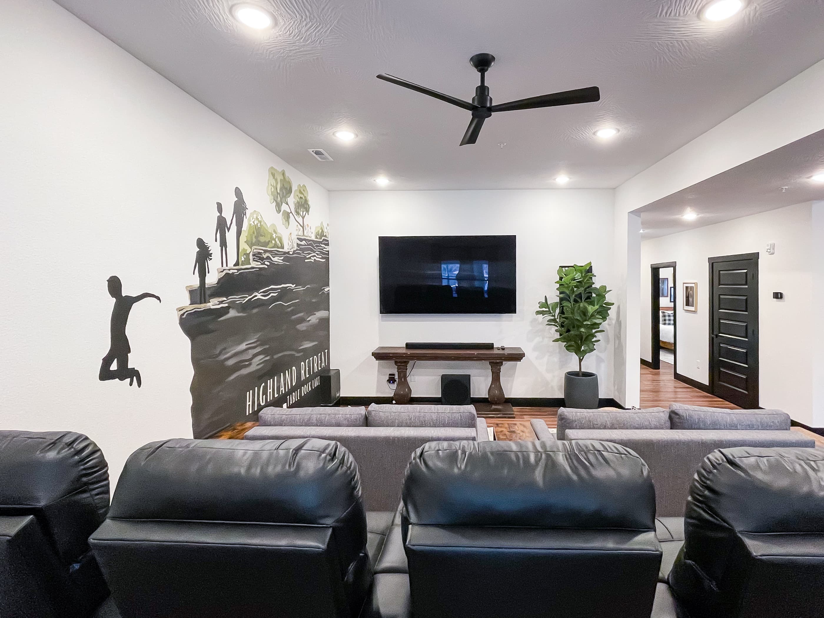 Theater seating in game/theater room