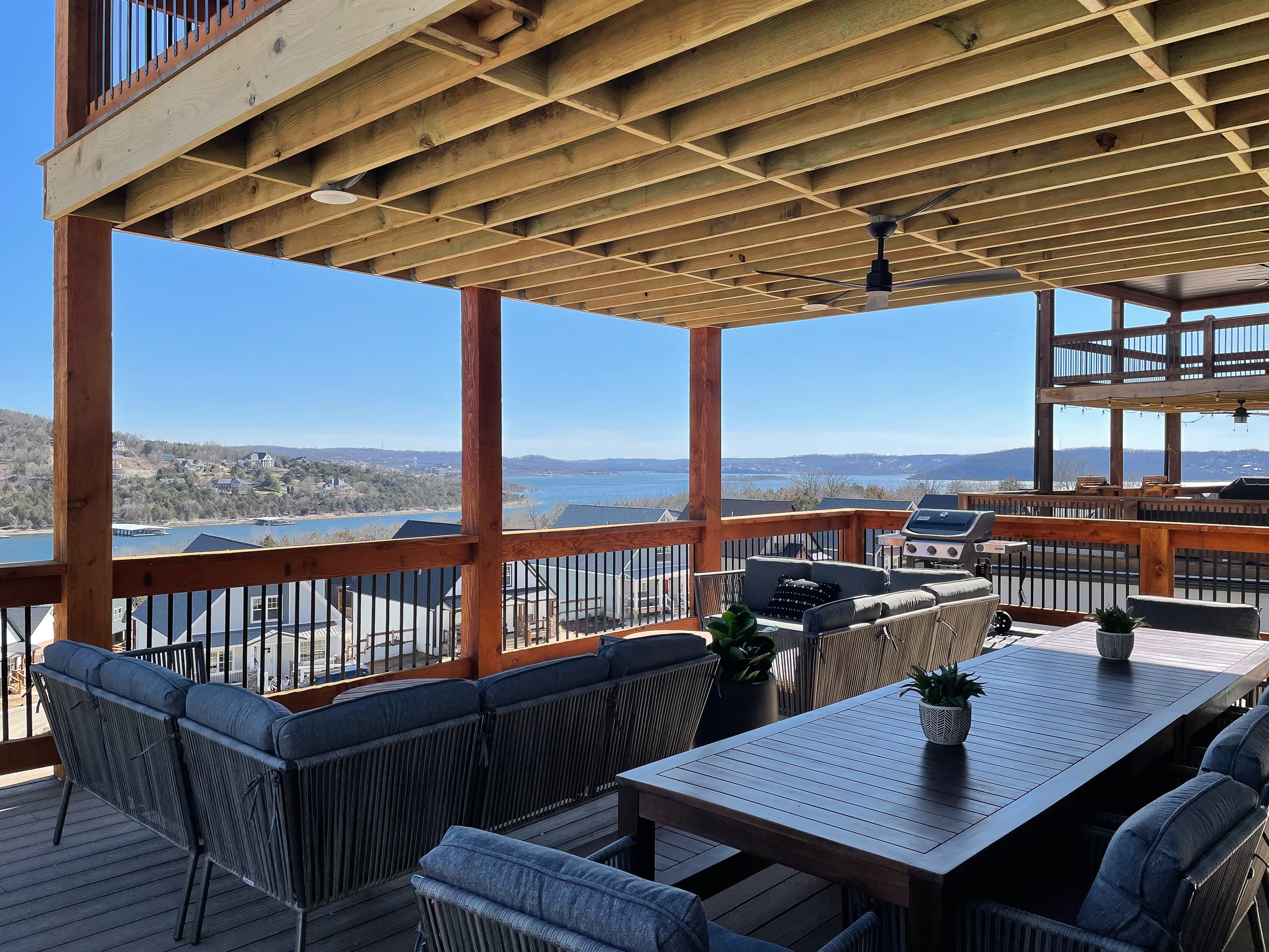 Main level deck gorgeous lake view
