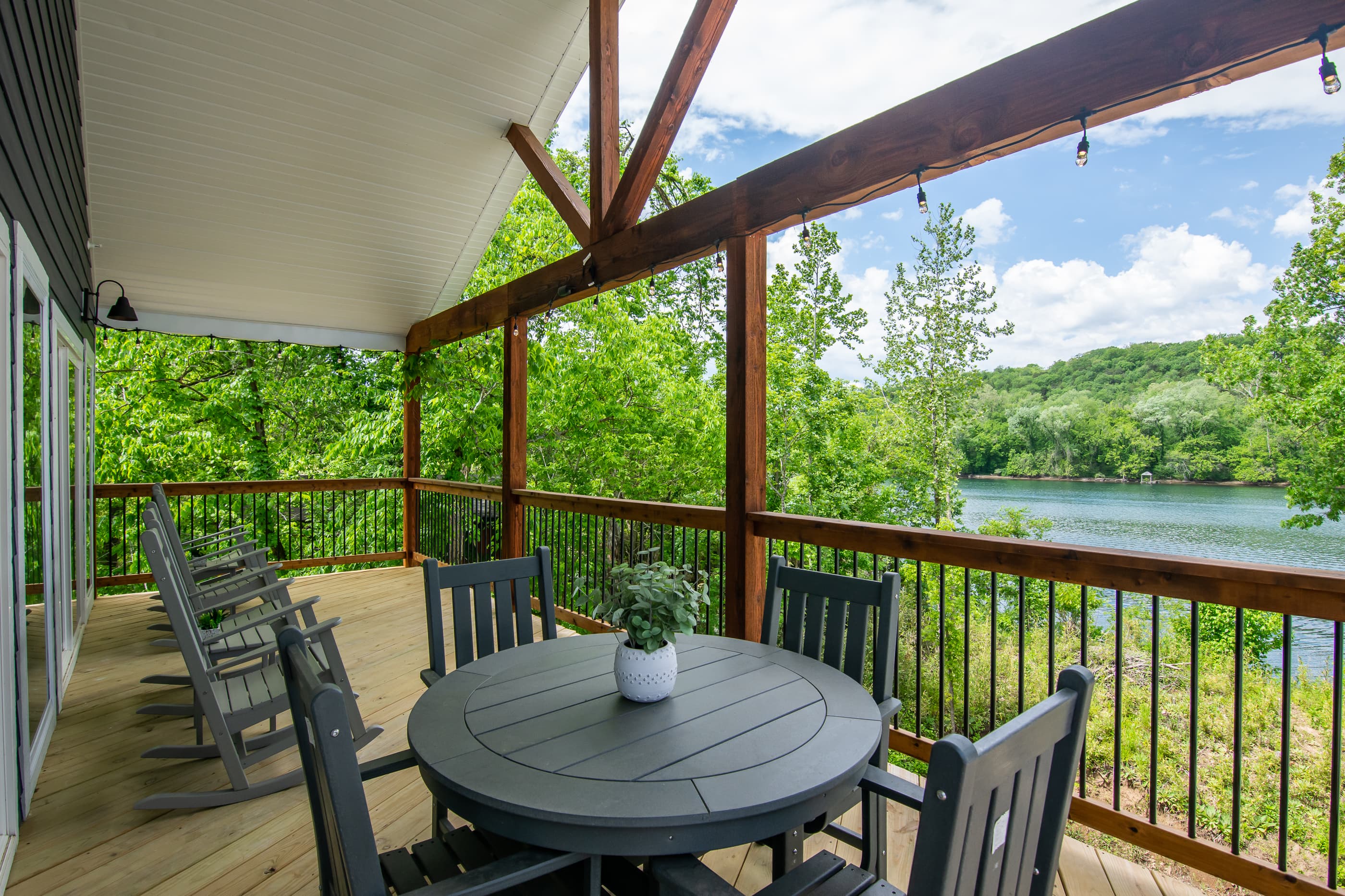 Upper level deck with stunning lake view
