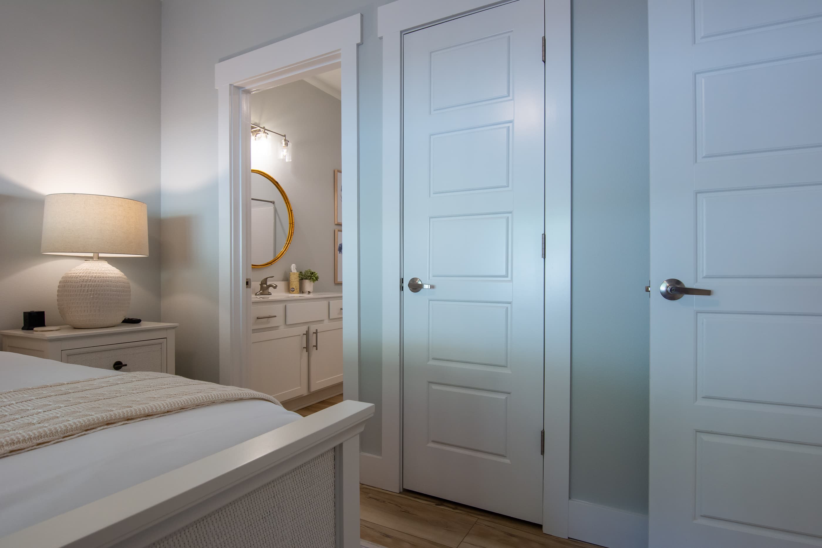 Bedroom 1 main level with abundant closet and storage space