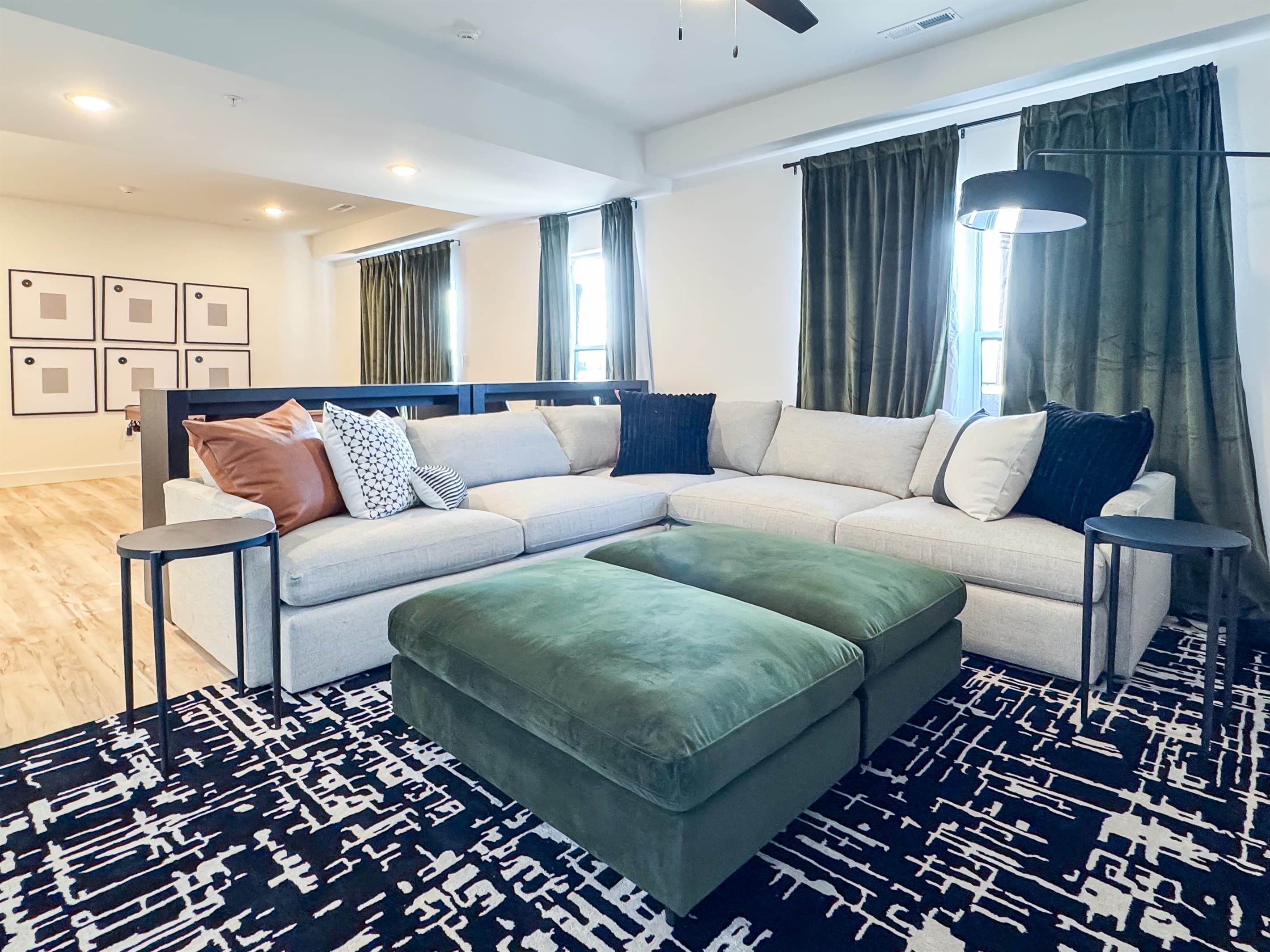 Large sectional downstairs to watch movies or relax