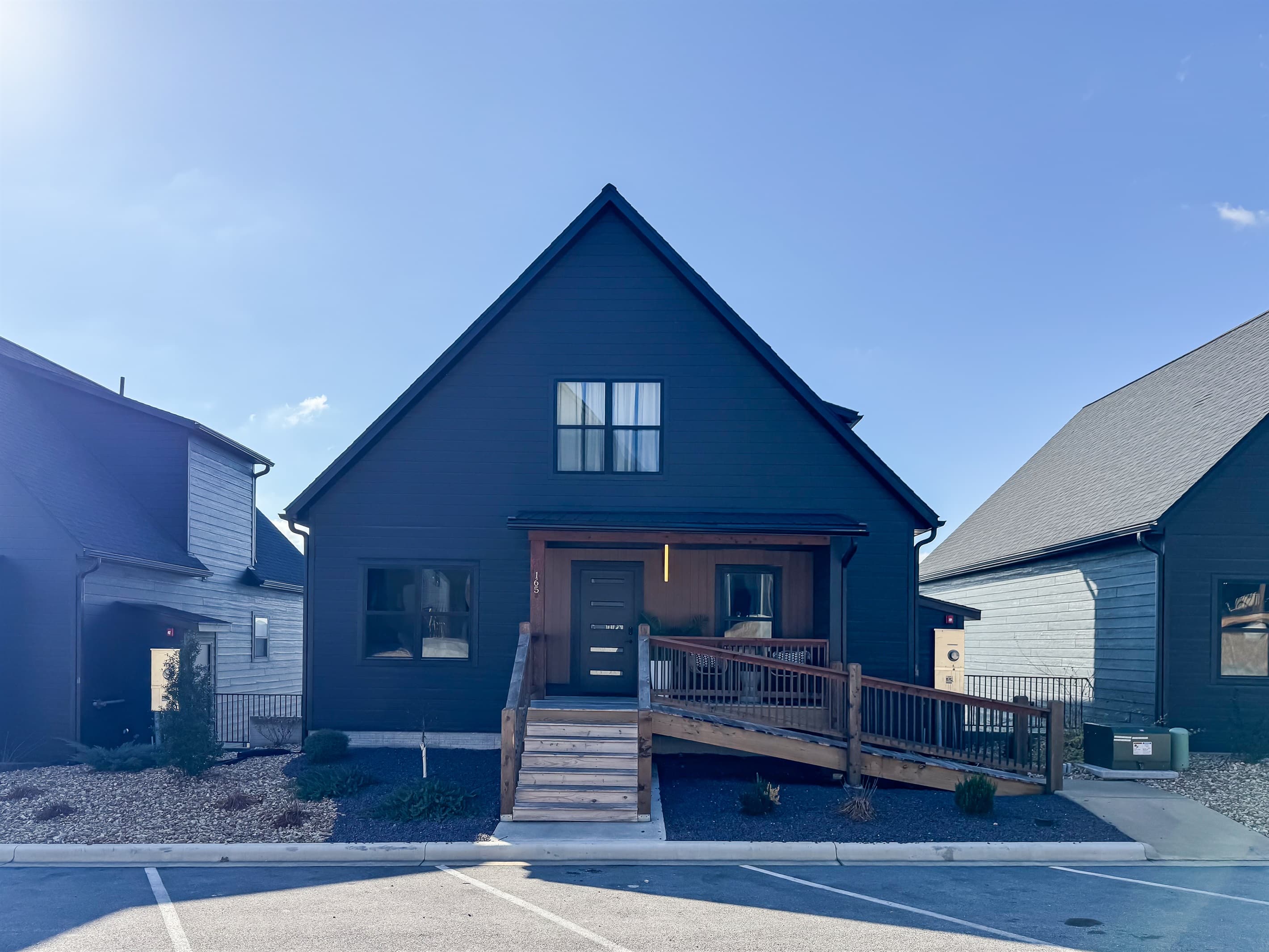 Copper Pointe entrance with ramp or stairs