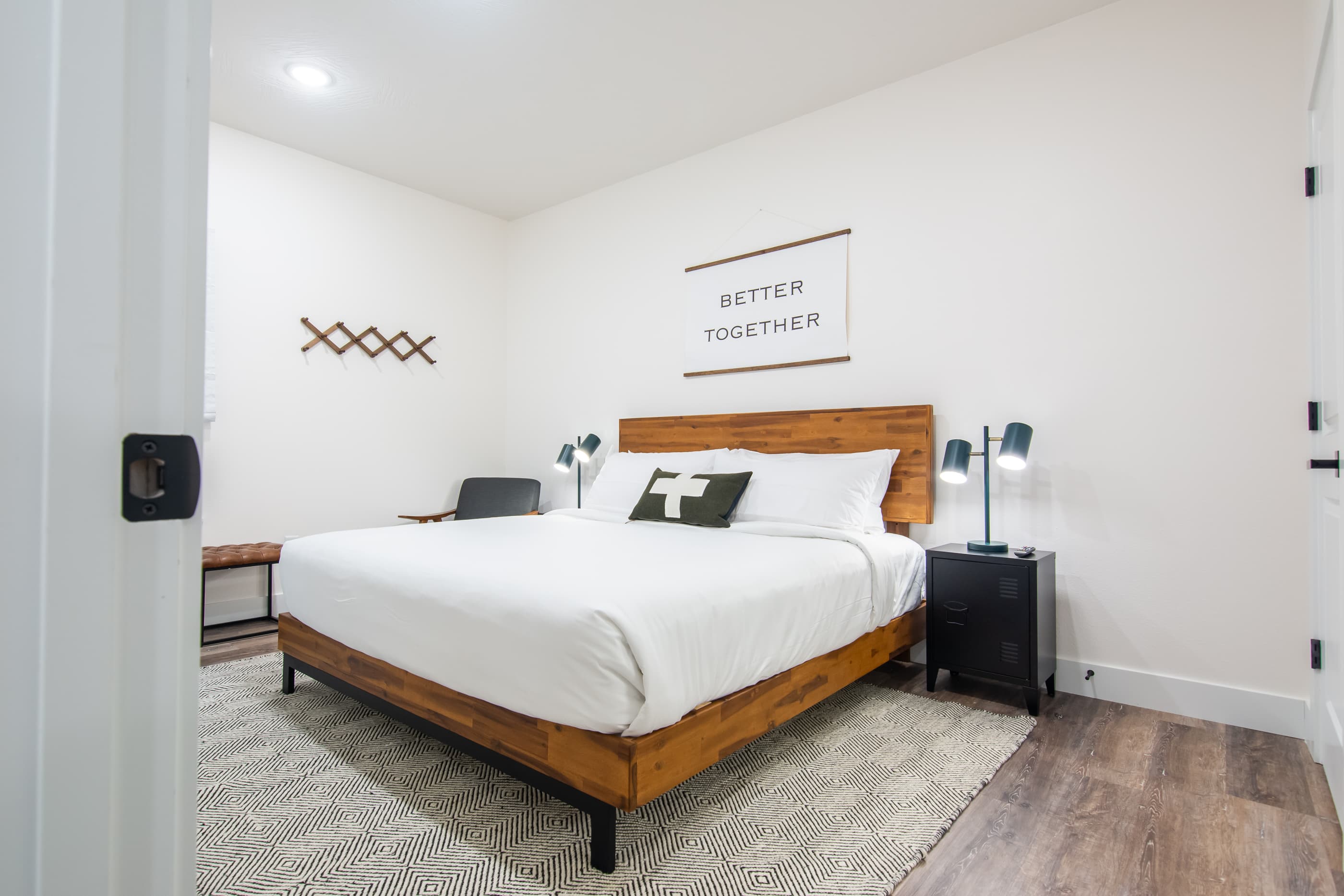 Bedroom 5 (upper level): King bed with two nightstands