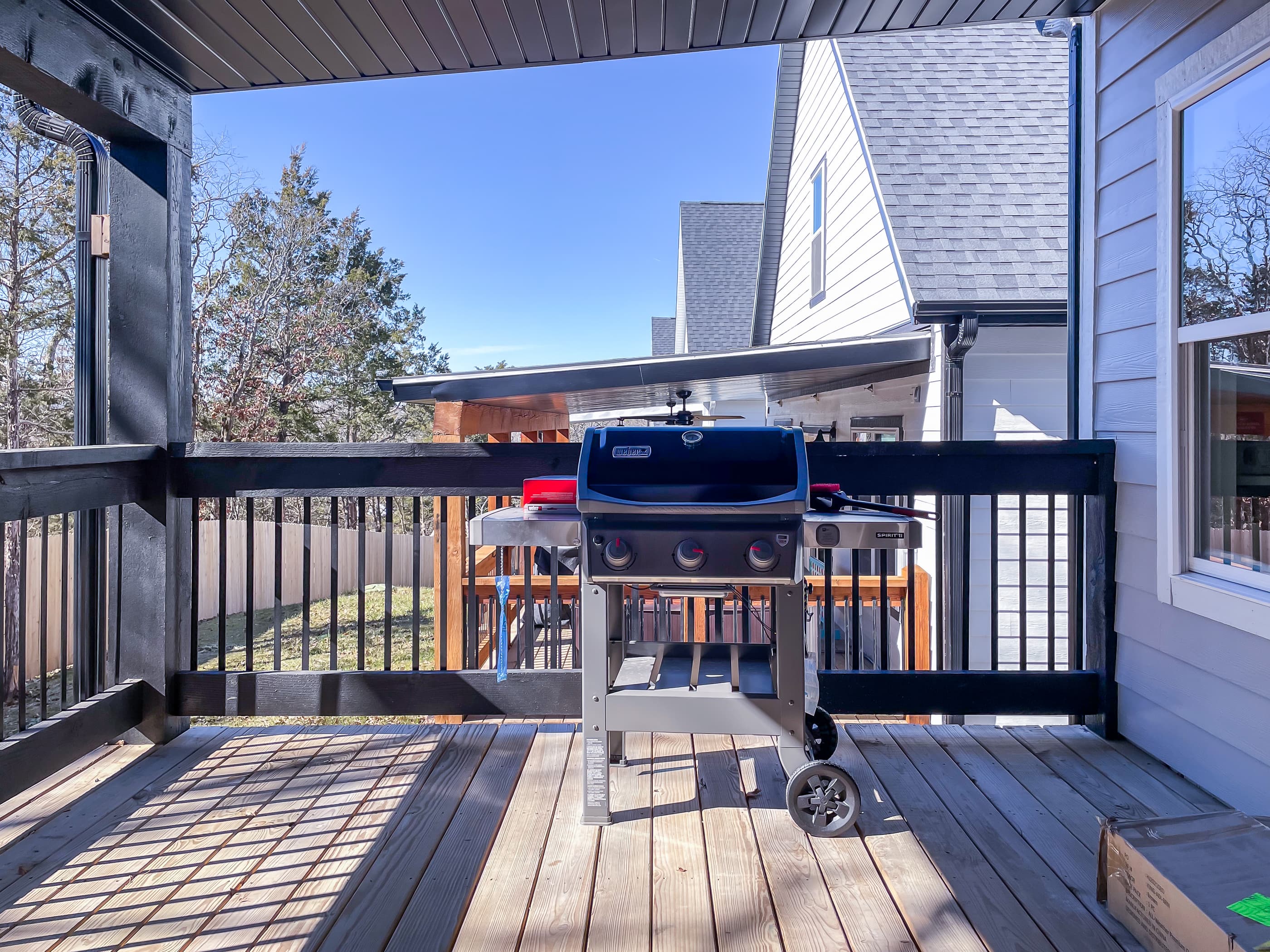 Grill on the lower deck to enjoy