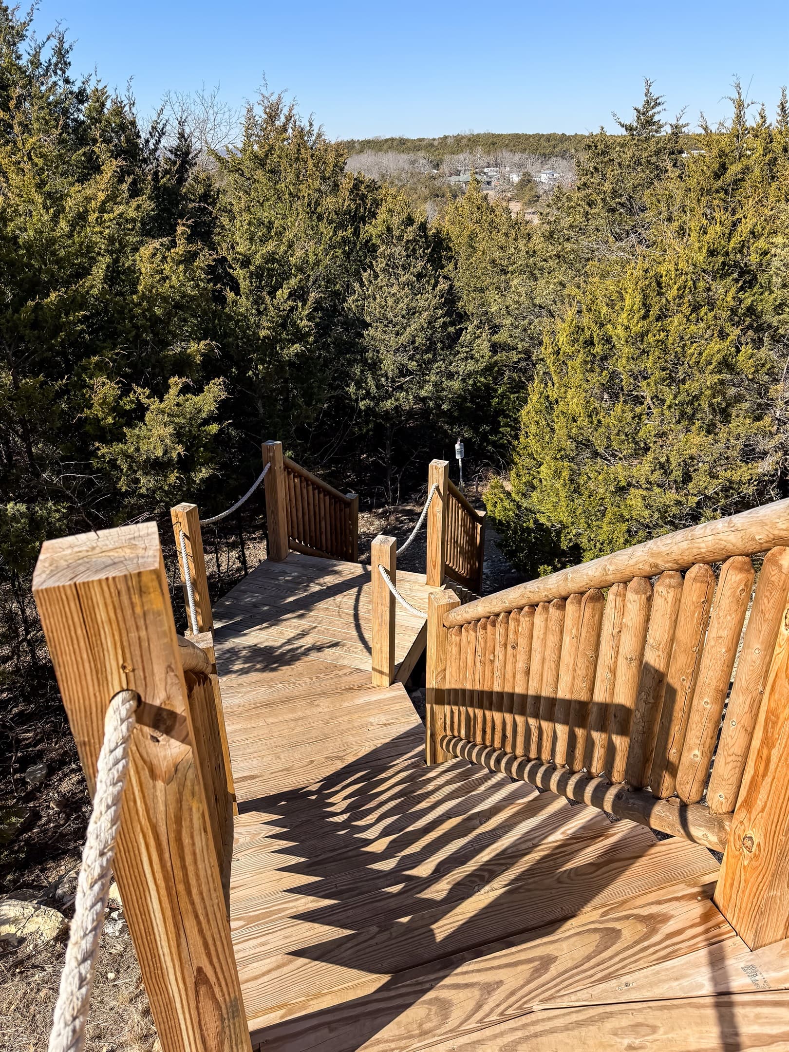 Steps that lead down to the lake