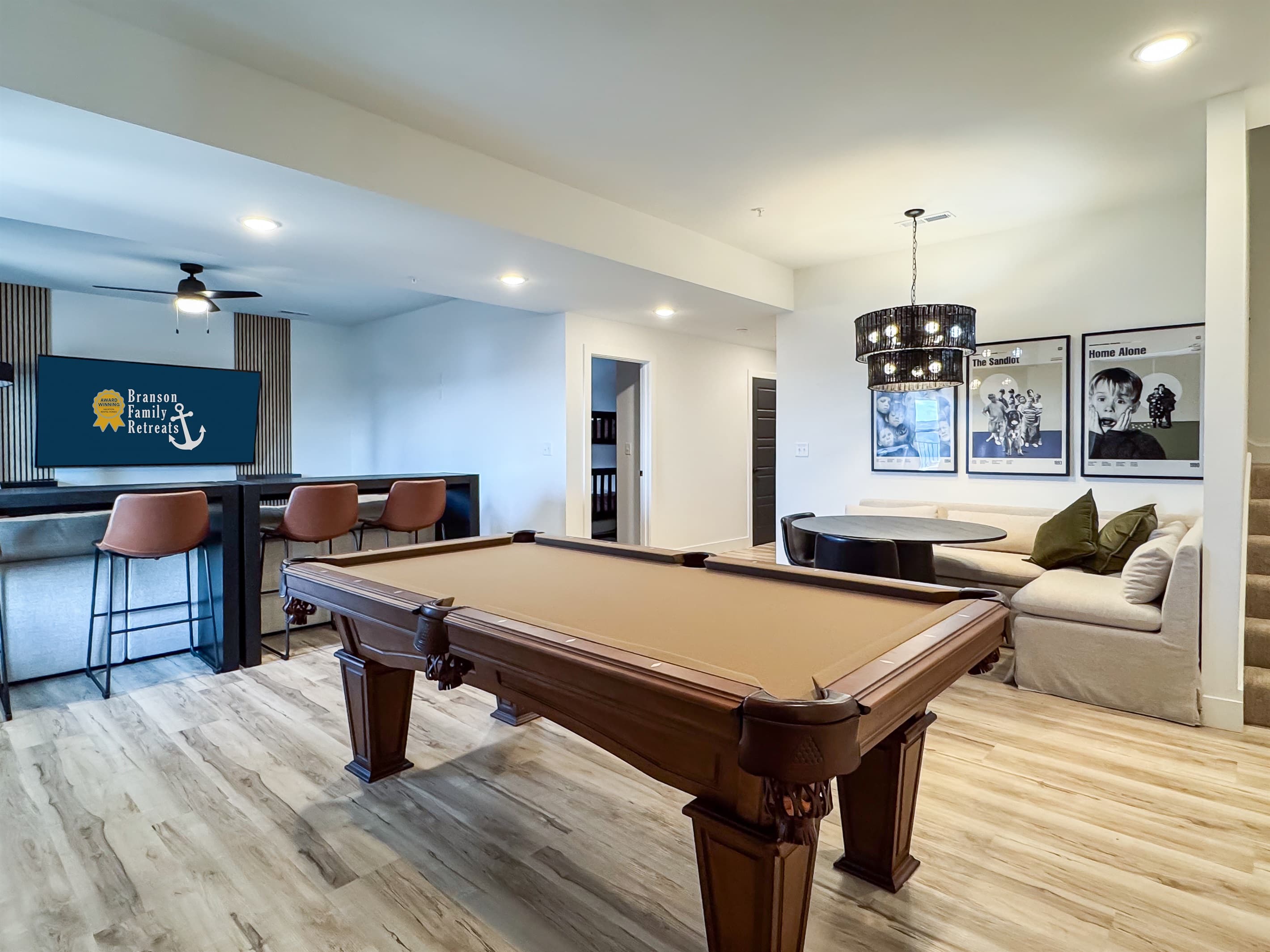 Game room and family room downstairs
