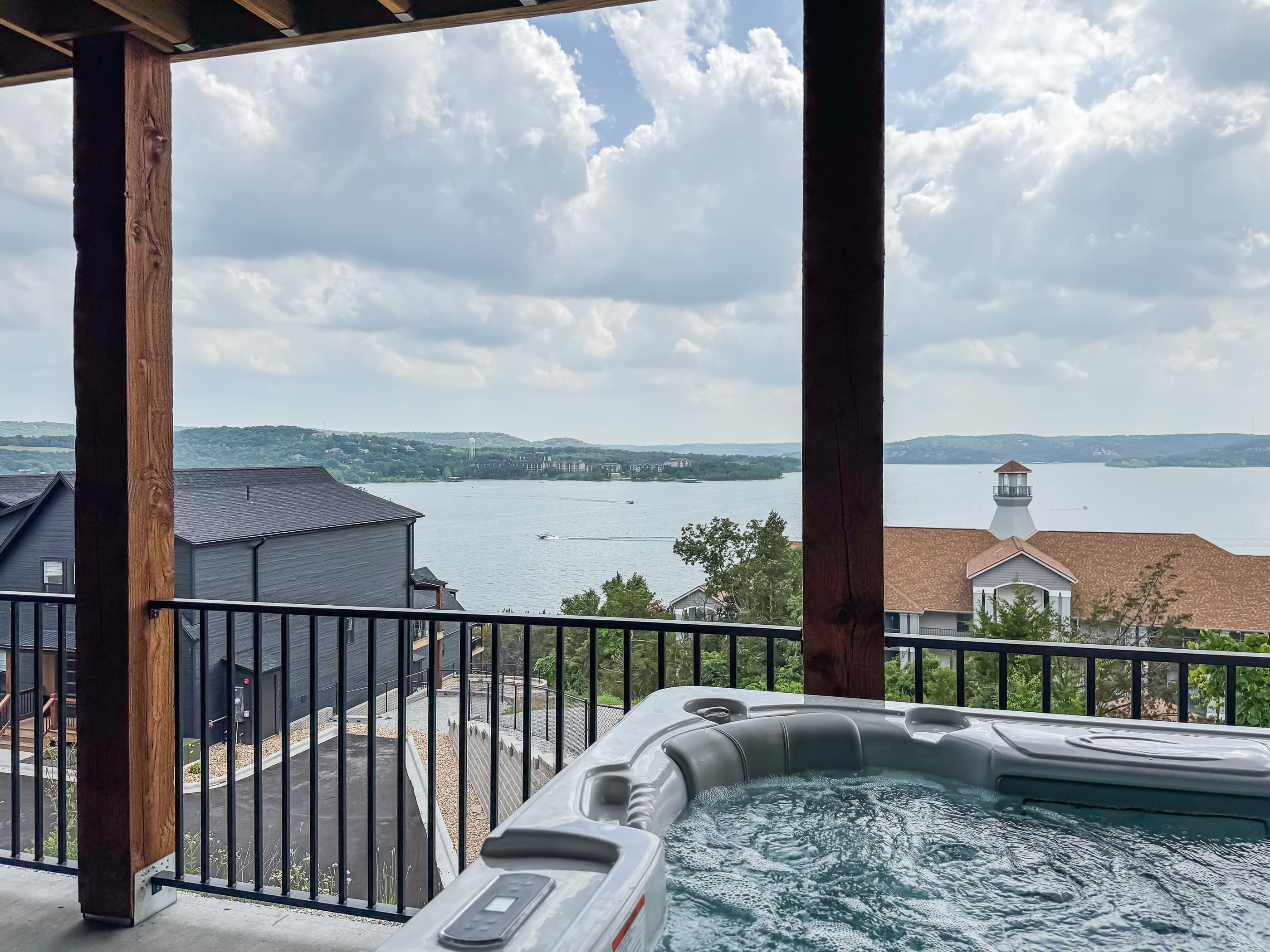 Hot tub view of the lake