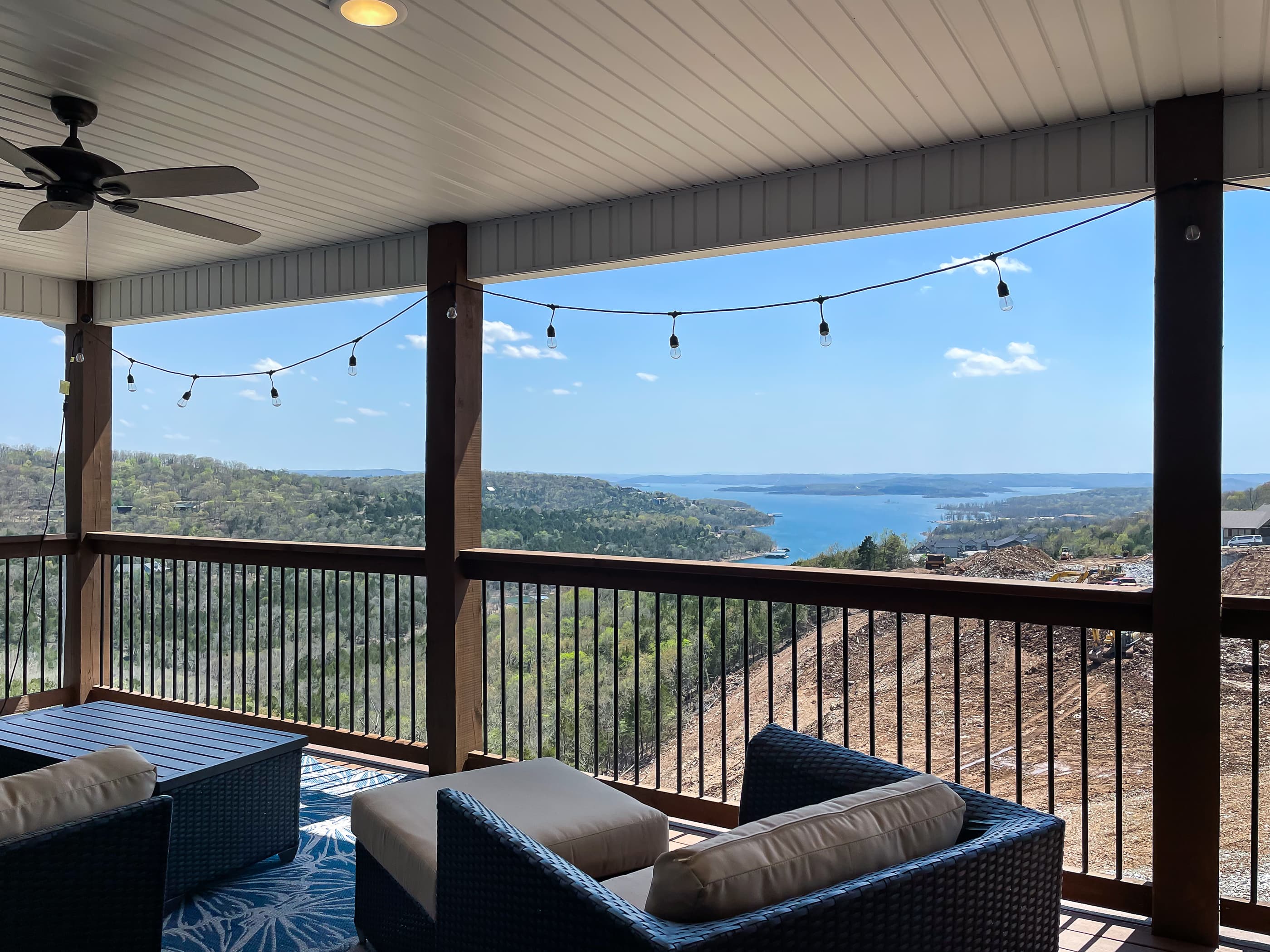 Oh, the view of Table Rock Lake! And an excellent vantage point of the new houses being built on the next ridge below.
