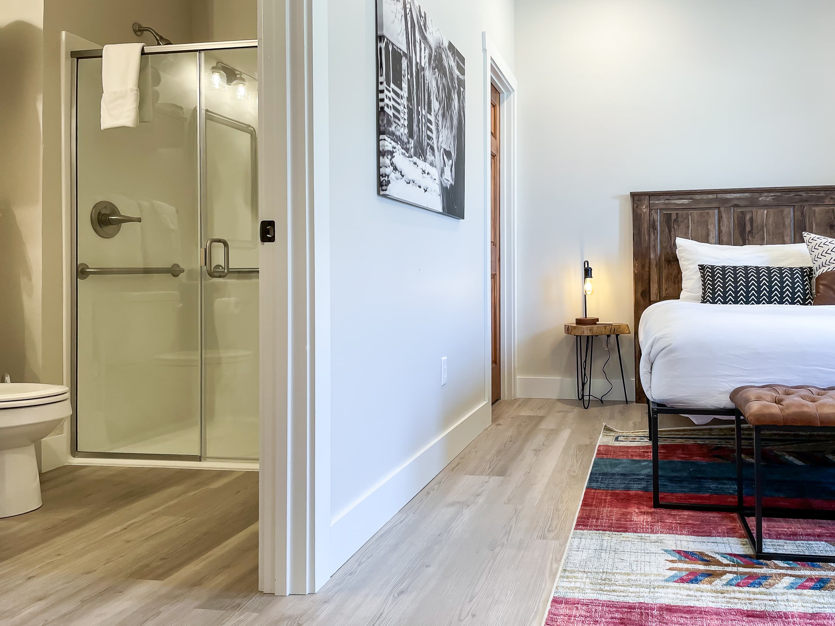 Some accessibility features like a transfer shower