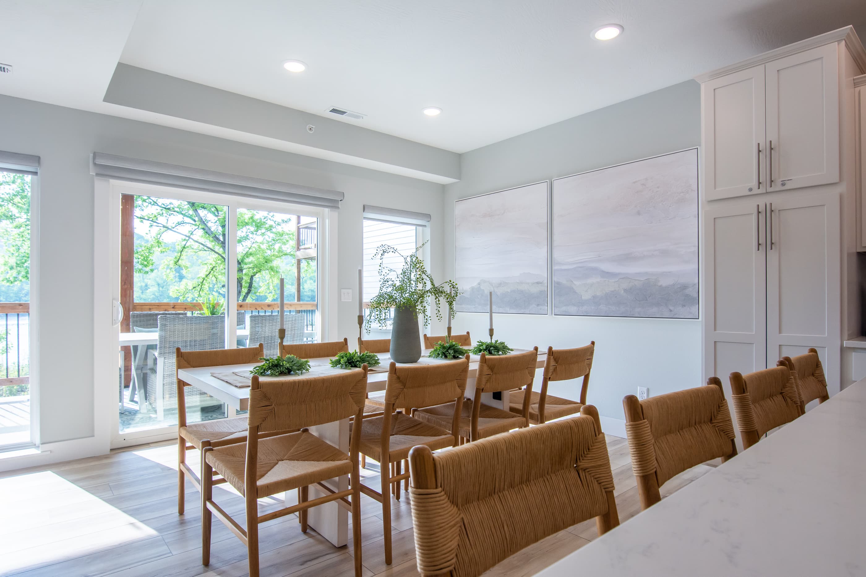 Main level dining area with open concept