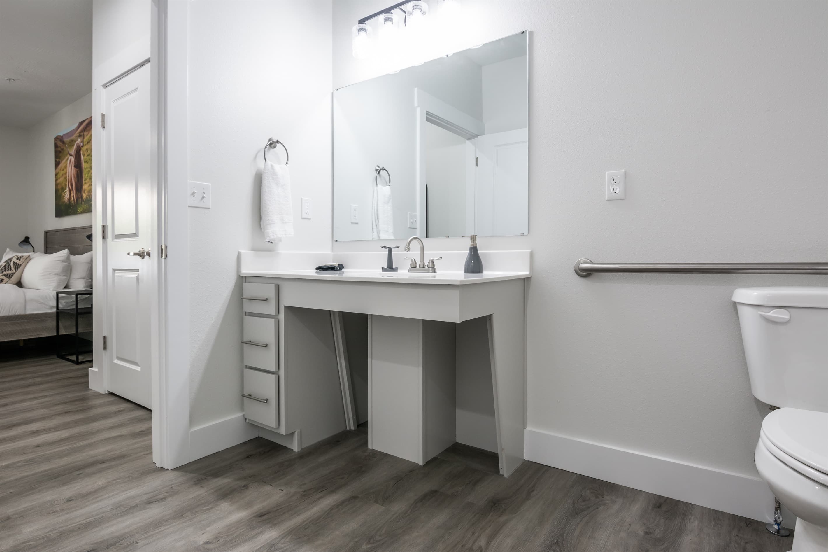Main level suite #1 with accessible bathroom
