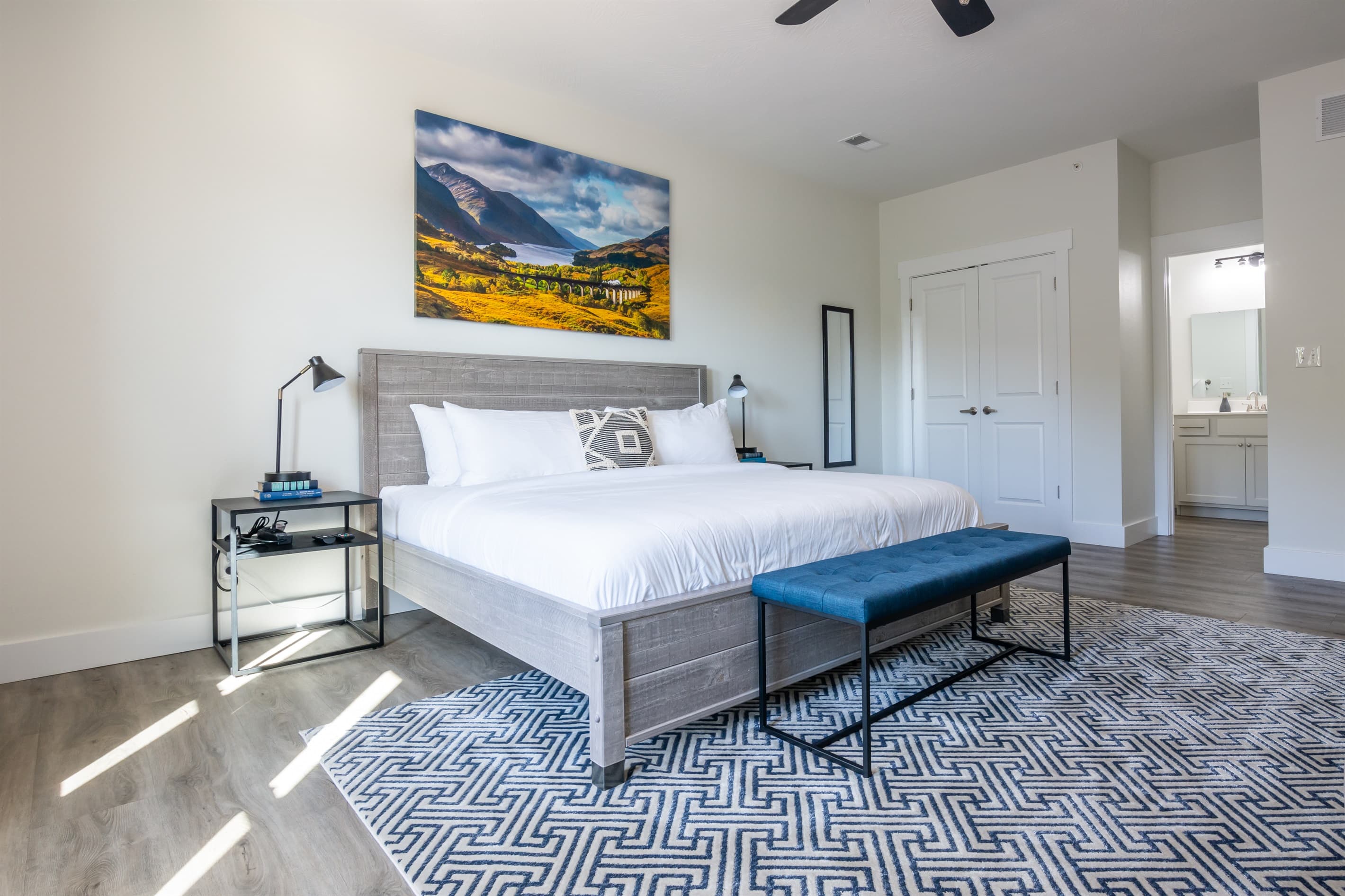 Bedroom 3 (upper level): King bed + Queen sleeper with en-suite