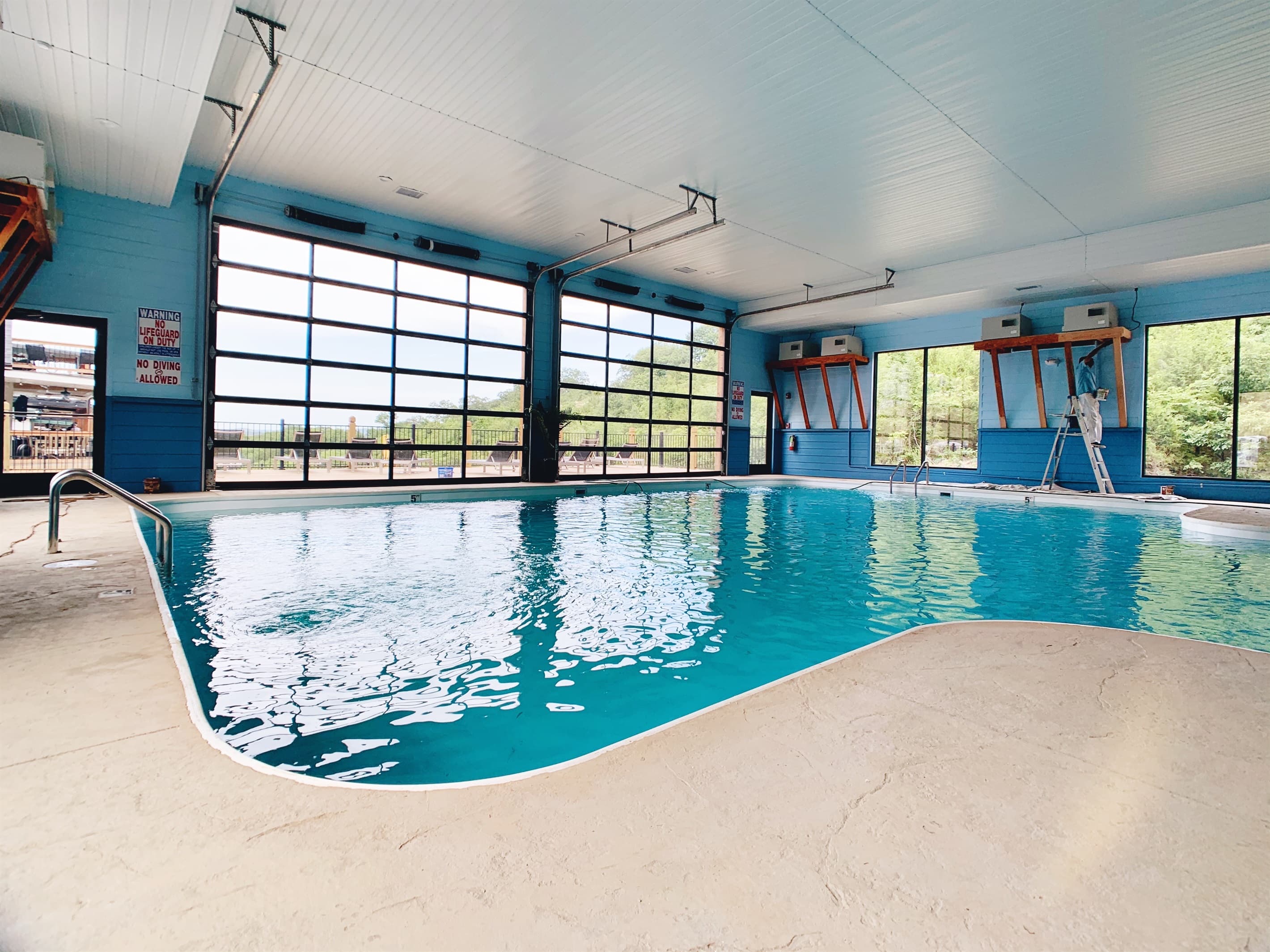 Neighborhood indoor pool right below Skye Retreat