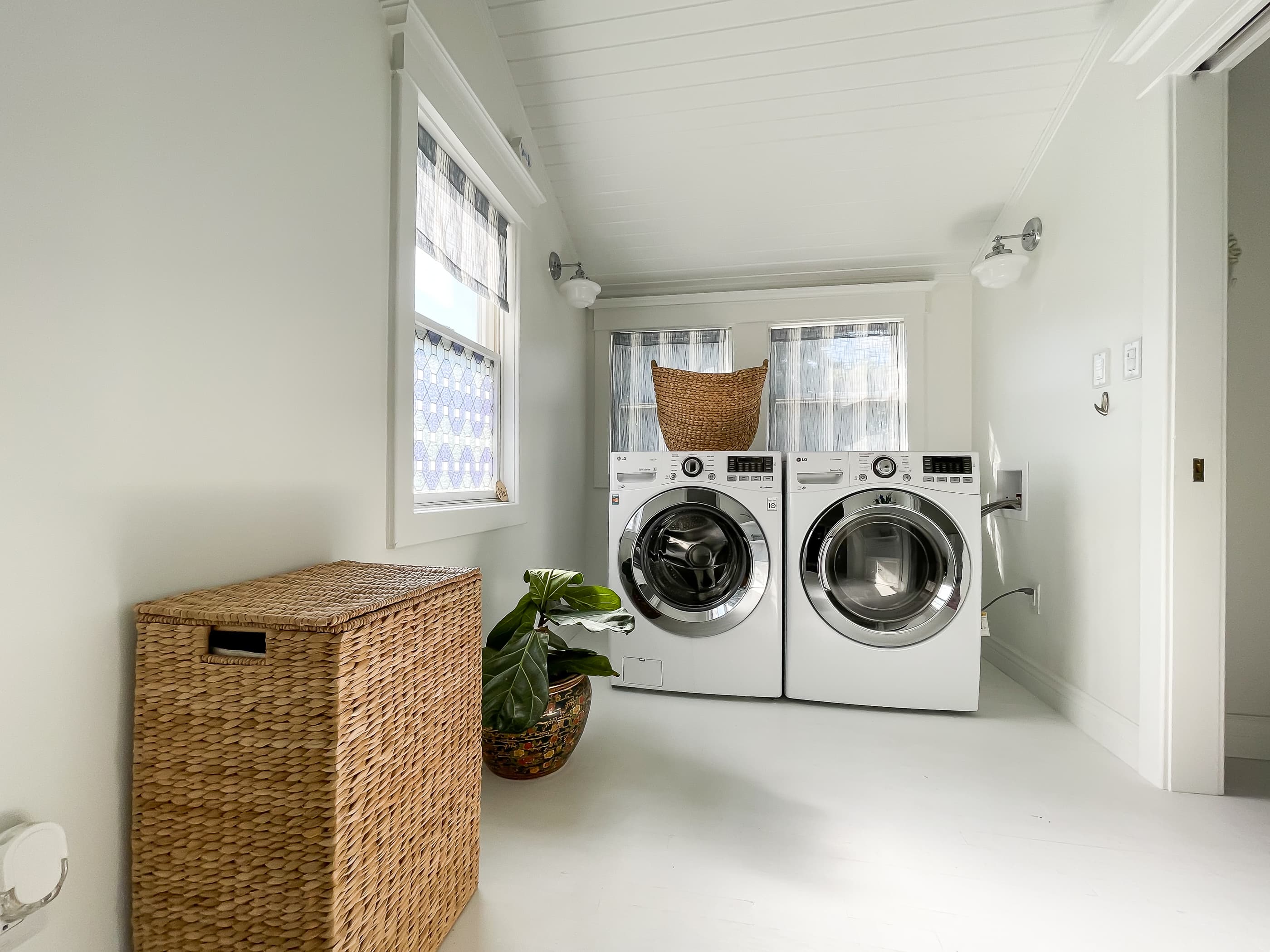 Mill Haus has a washer and dryer on the second level.