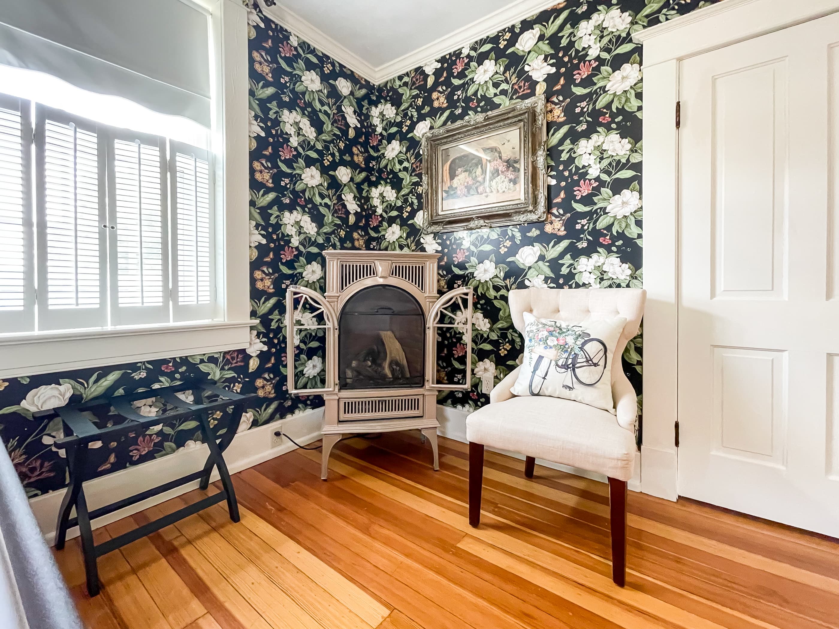 Large roomy bedroom 2 has two queen size beds with crisp white linens and share the second full bathroom in the hallway that includes a gorgeous clawfoot tub. 