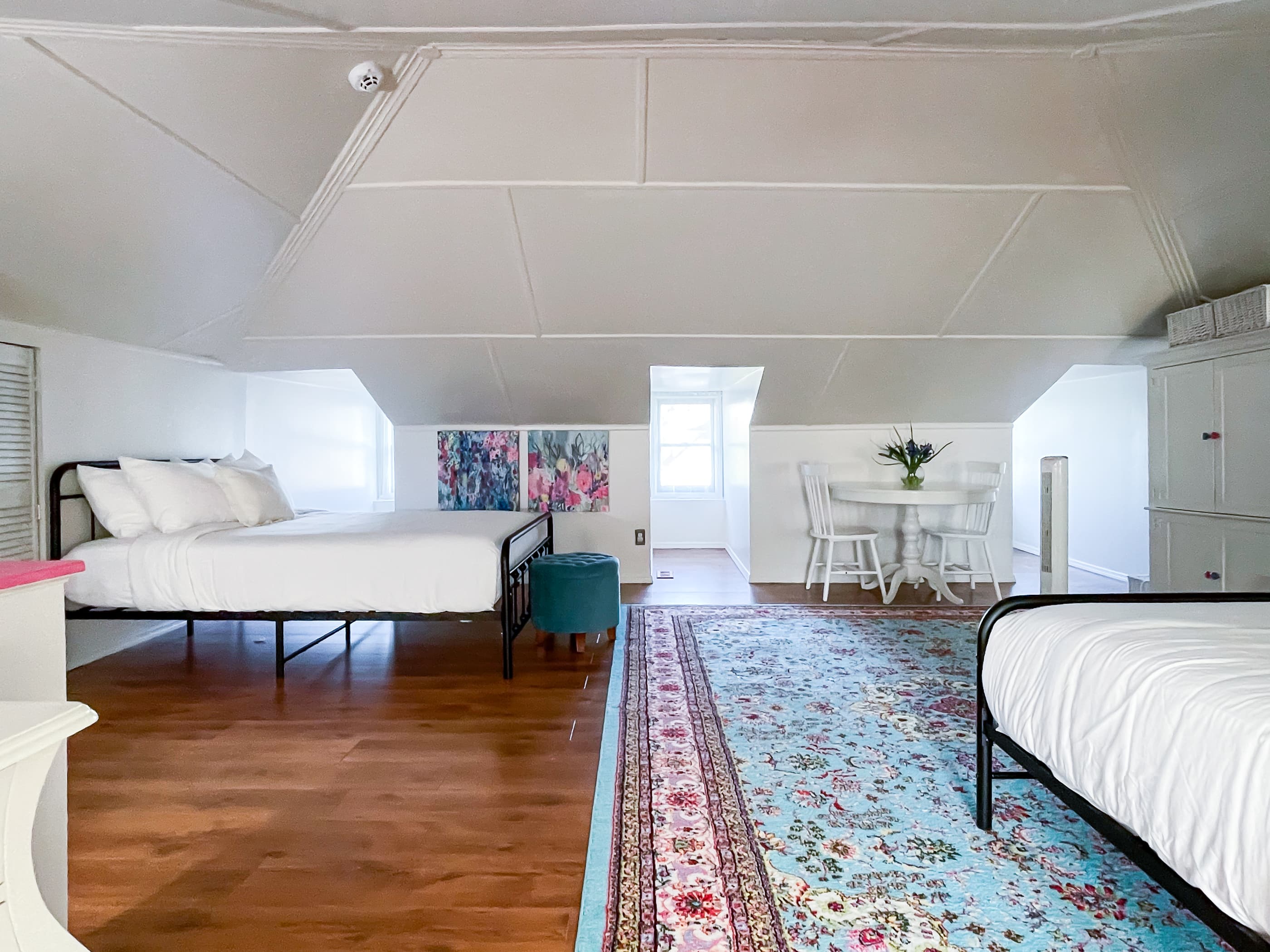 (2) Queen beds on the third level at the Mill Haus