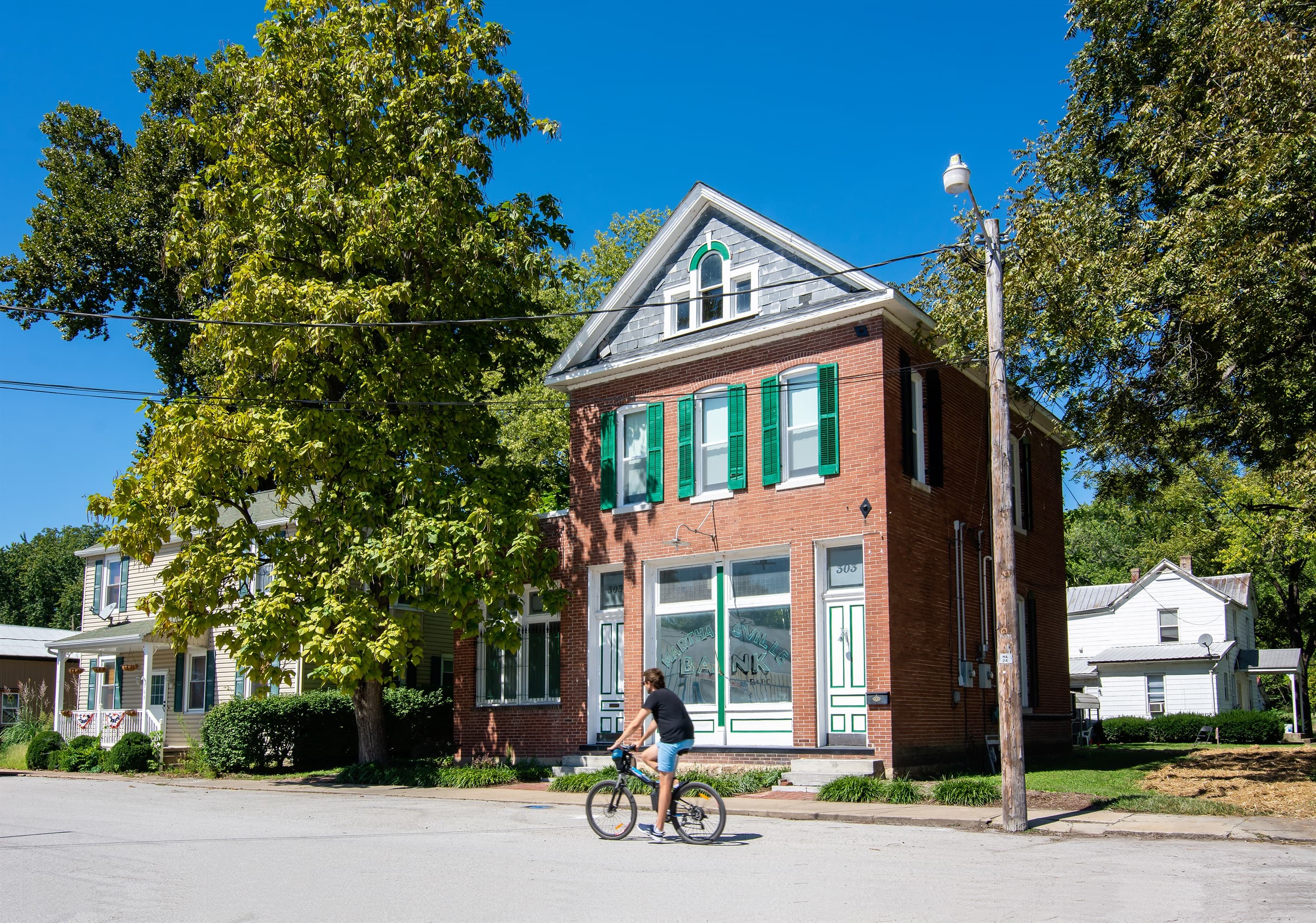 You'll see many bicyclists ride down the street