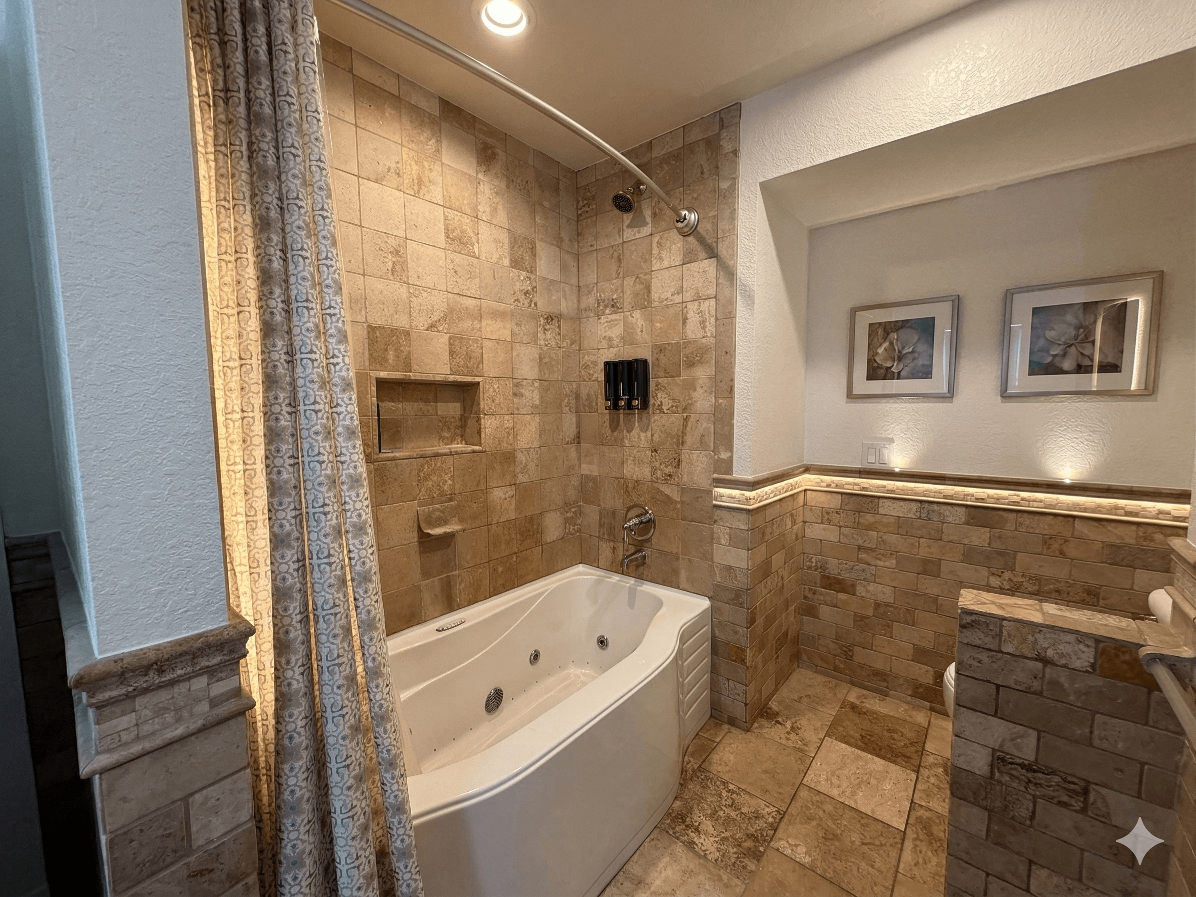 Bathroom 4 — Additional View of Shared Ensuite Between Bedrooms 5 & 6 | Bright & Clean Design | The Mark Twain Oceanfront Estate, Outer Banks