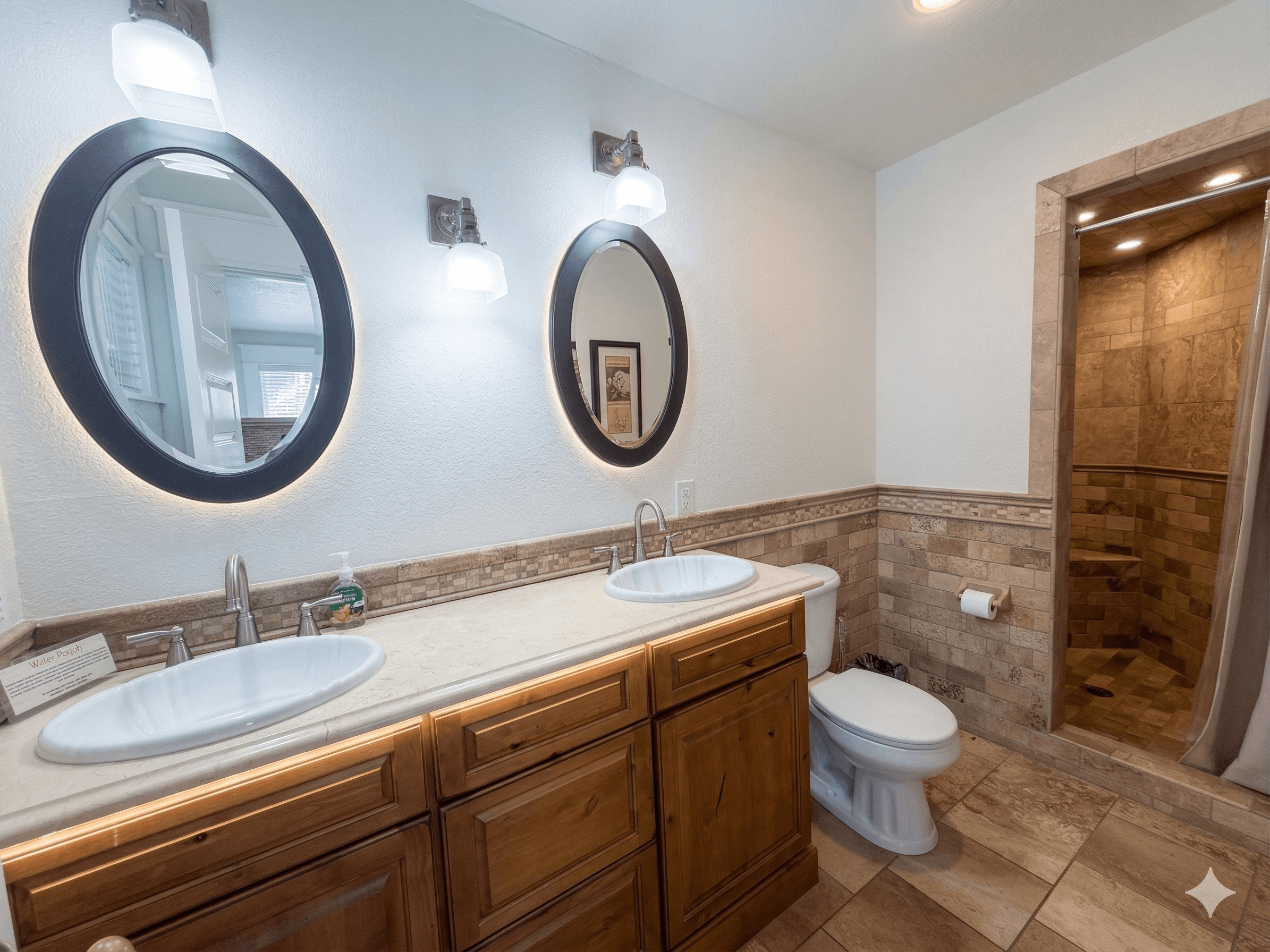 Bathroom 6 — Well-Appointed Ensuite with Clean Fixtures & Tile Work | One of 17 Bathrooms at The Mark Twain Estate, Outer Banks