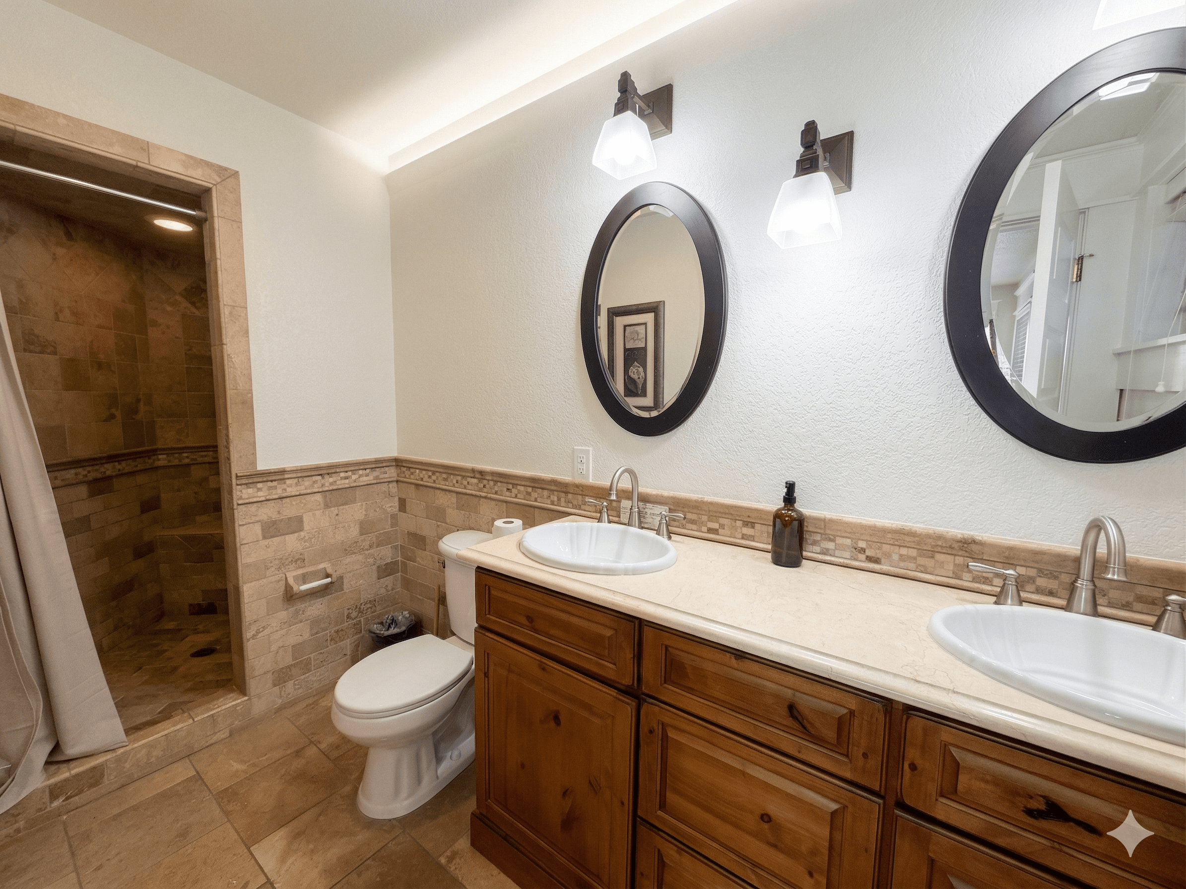 Bathroom 7 — Comfortable Ensuite Bathroom with Modern Fixtures | The Mark Twain 18-Bedroom Oceanfront Estate, Outer Banks