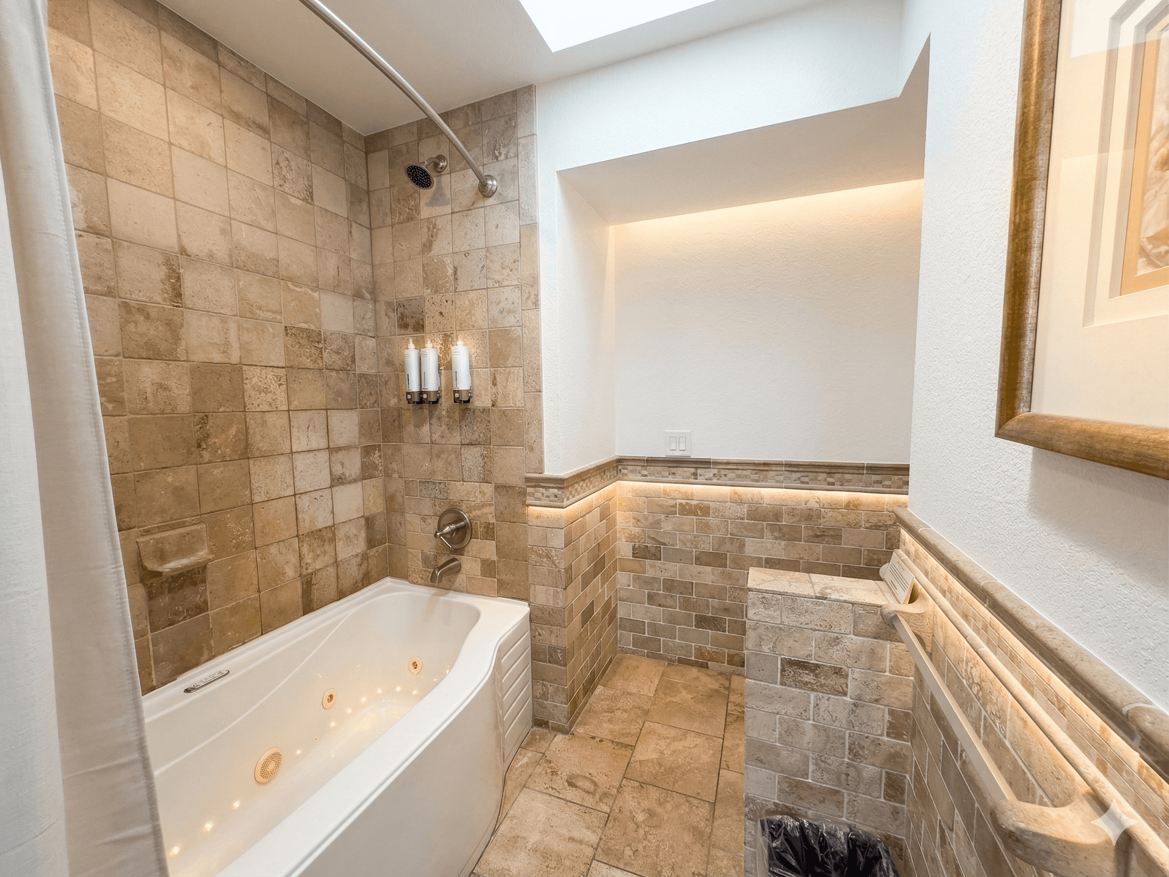 Bathroom 8 — Private Ensuite with Tiled Shower & Quality Finishes | One of 17 Full Baths at The Mark Twain Estate, Outer Banks
