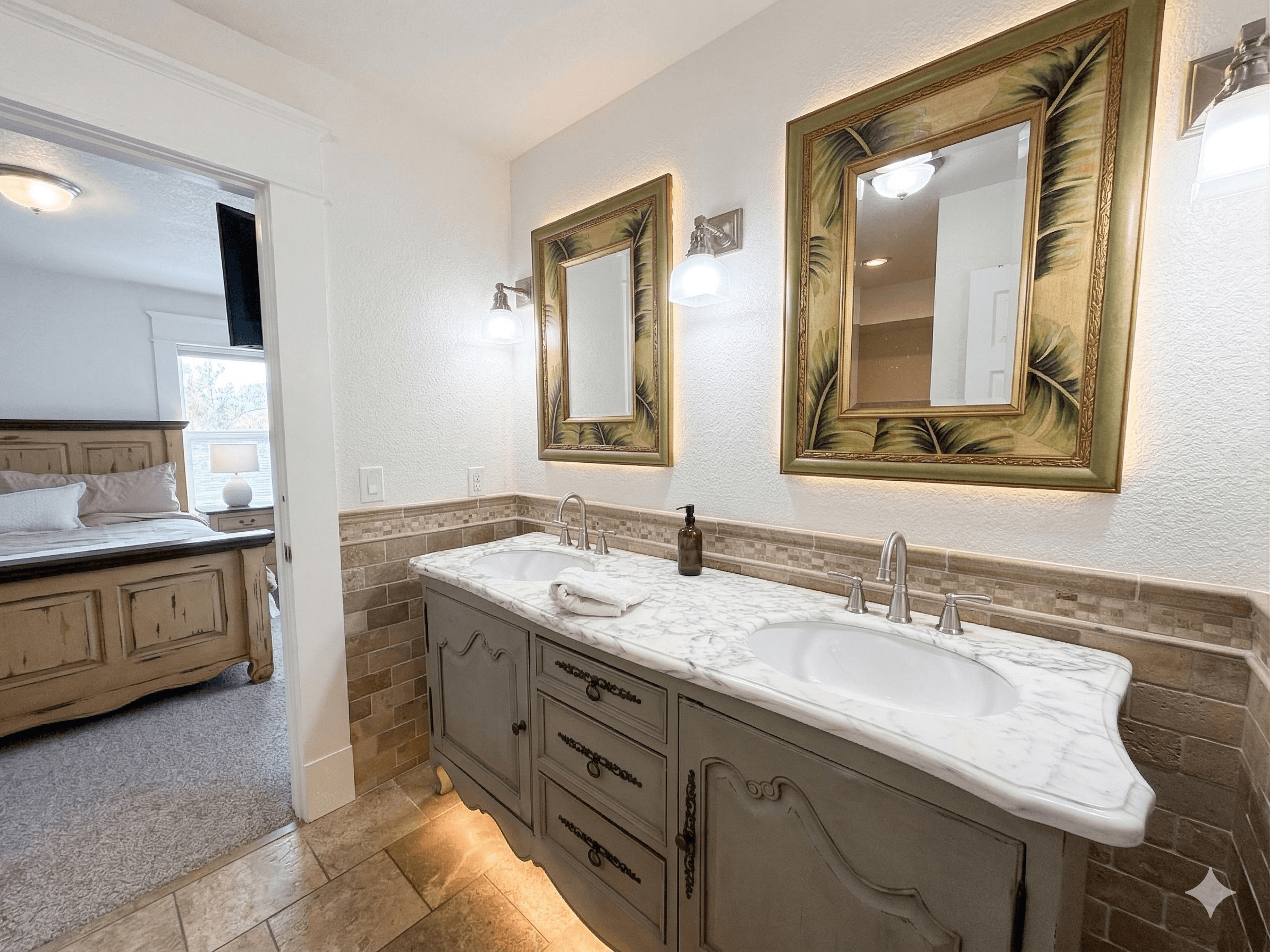 Bathroom 8 — Additional View of Private Ensuite | Clean & Bright Bathroom at The Mark Twain Oceanfront Estate, Outer Banks