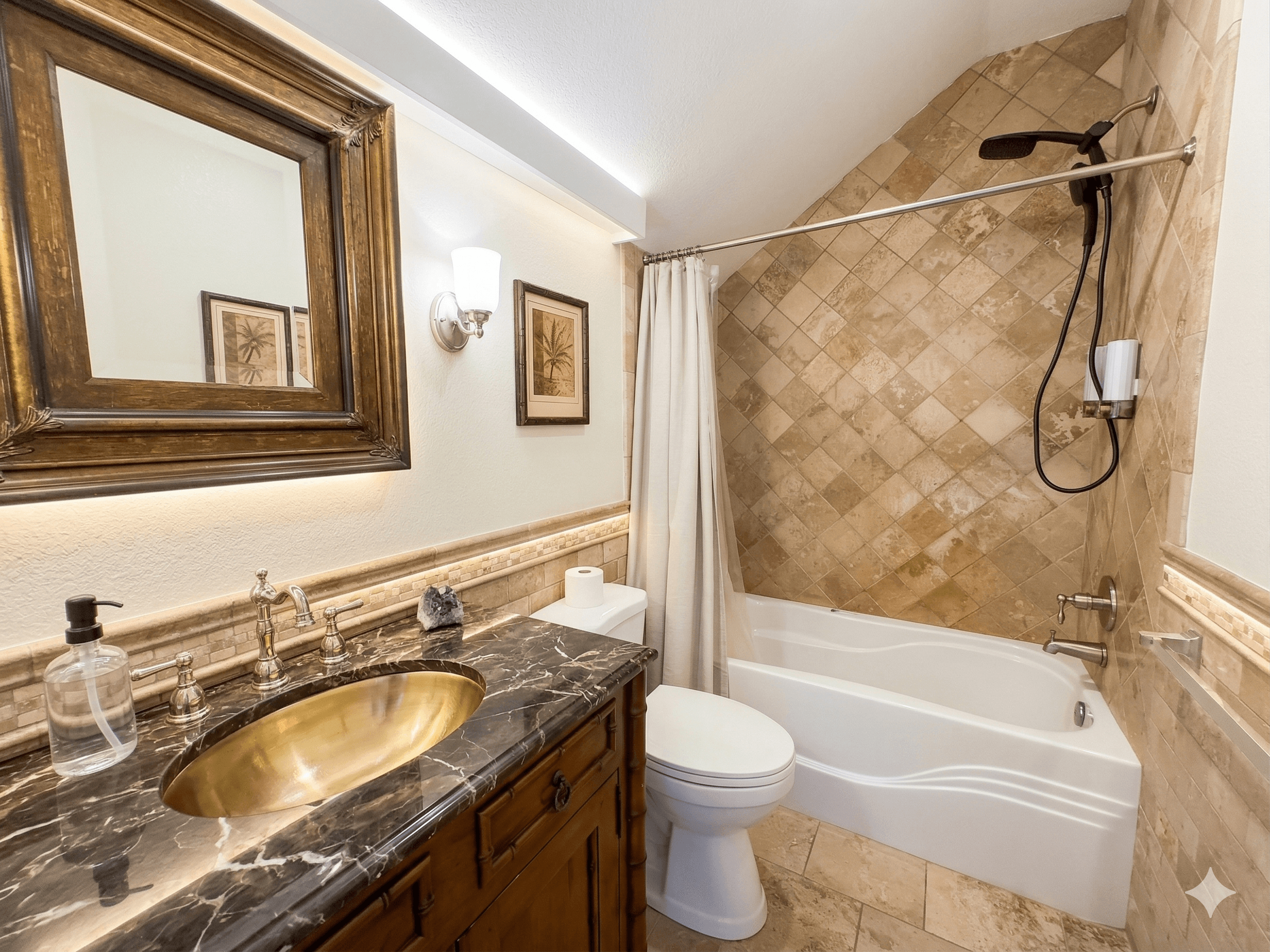 Bathroom 11 — Private Ensuite with Shower & Modern Fixtures | The Mark Twain 18-Bedroom Oceanfront Estate, Corolla, Outer Banks