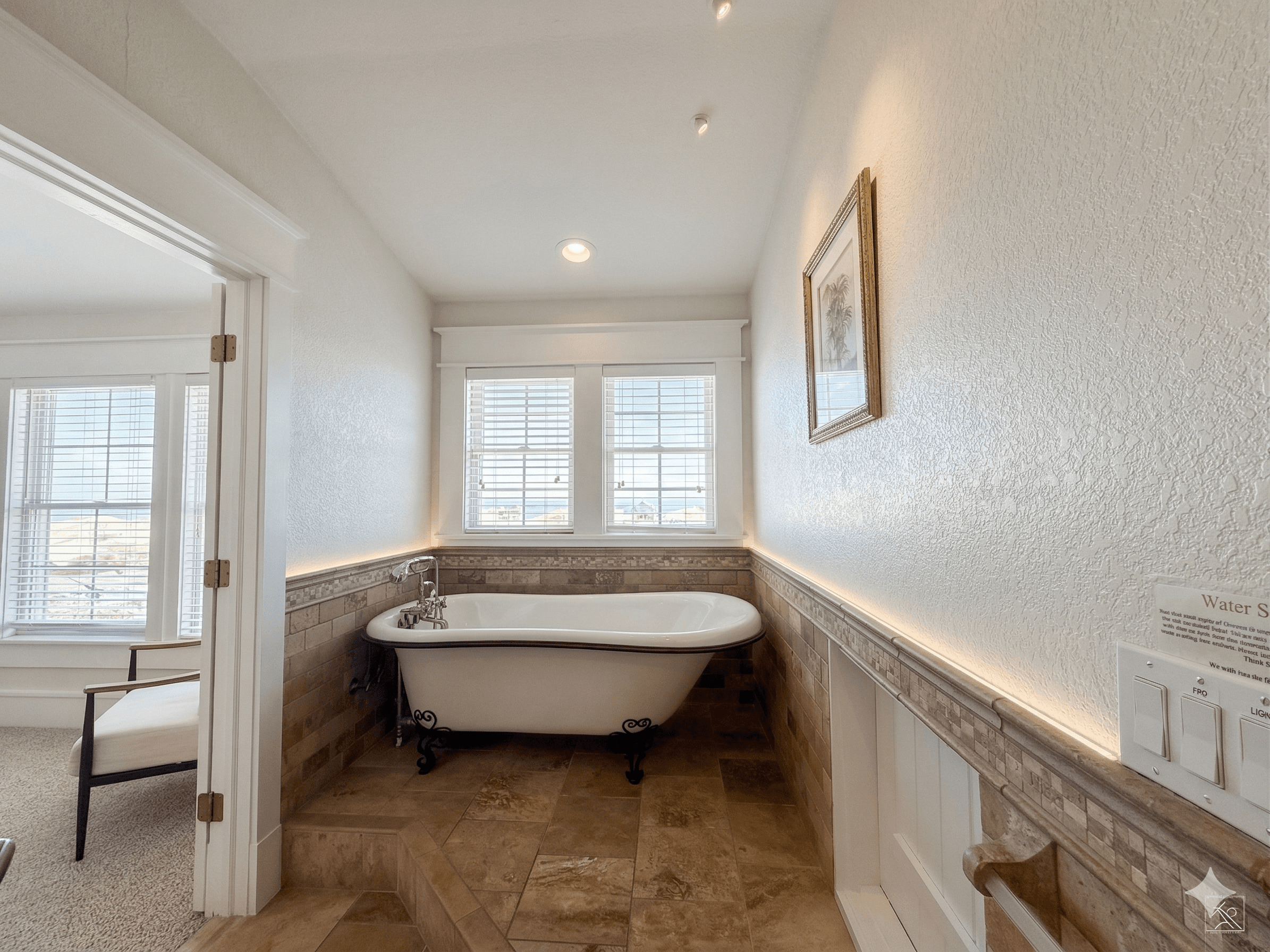 Bathroom 16 — Additional View of Private Ensuite with Quality Tile Work | The Mark Twain 18-Bedroom Estate, Outer Banks