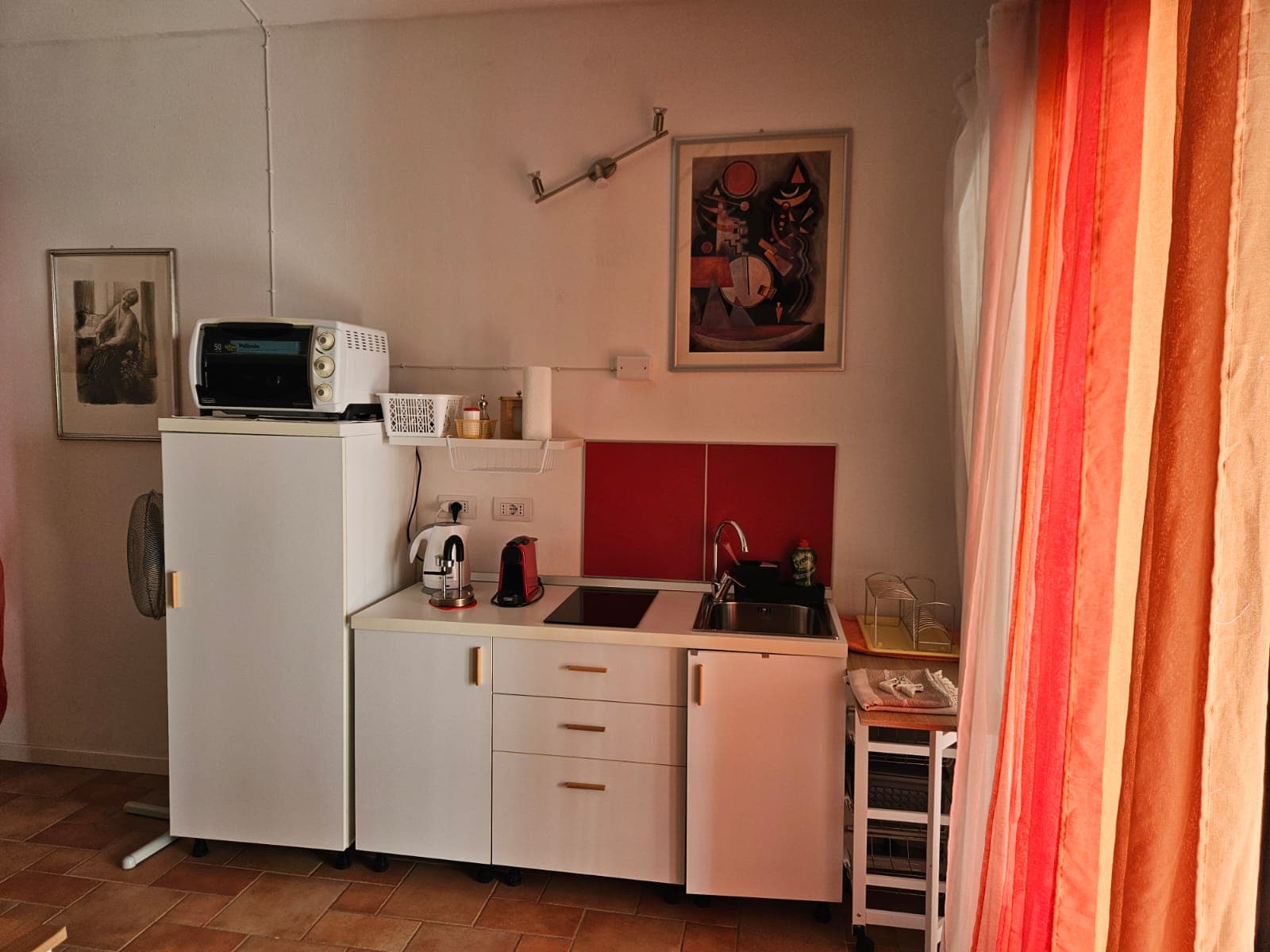 Orange kitchen corner