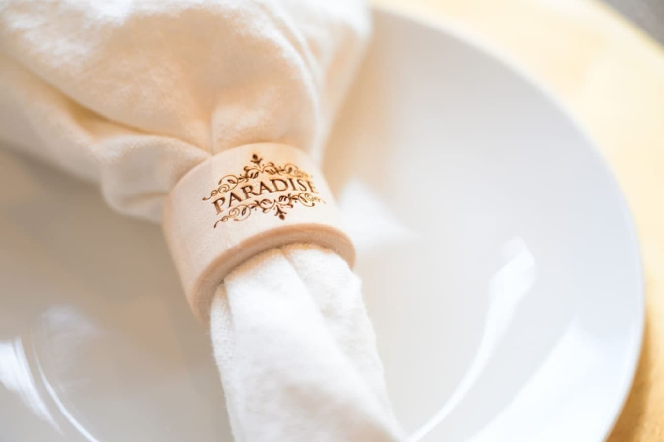 It's paradise, even our napkin rings agree.