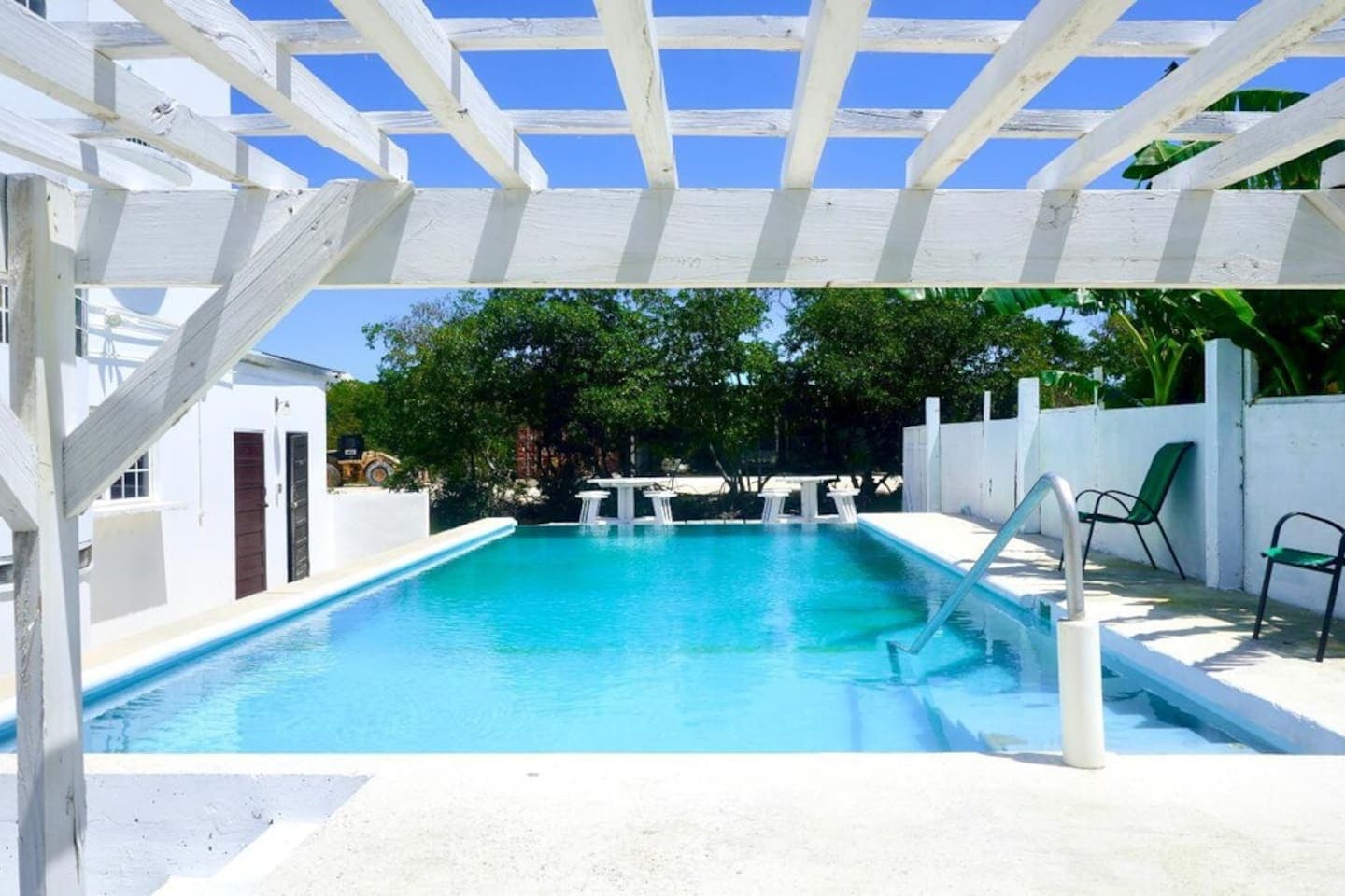 view from poolside terrace