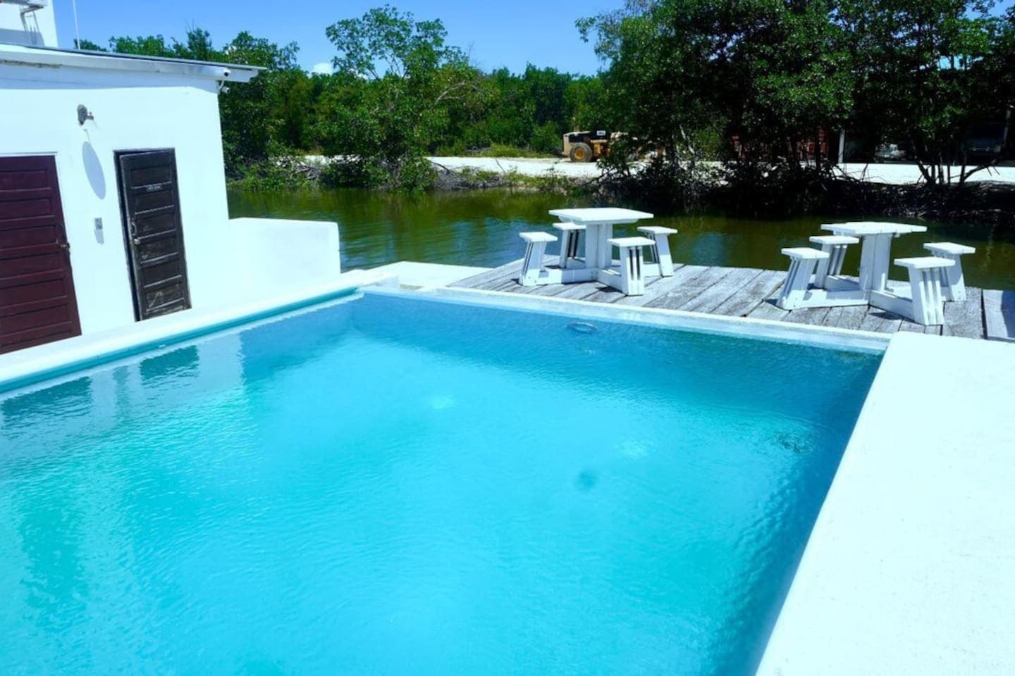 infinity pool with poolside terrace