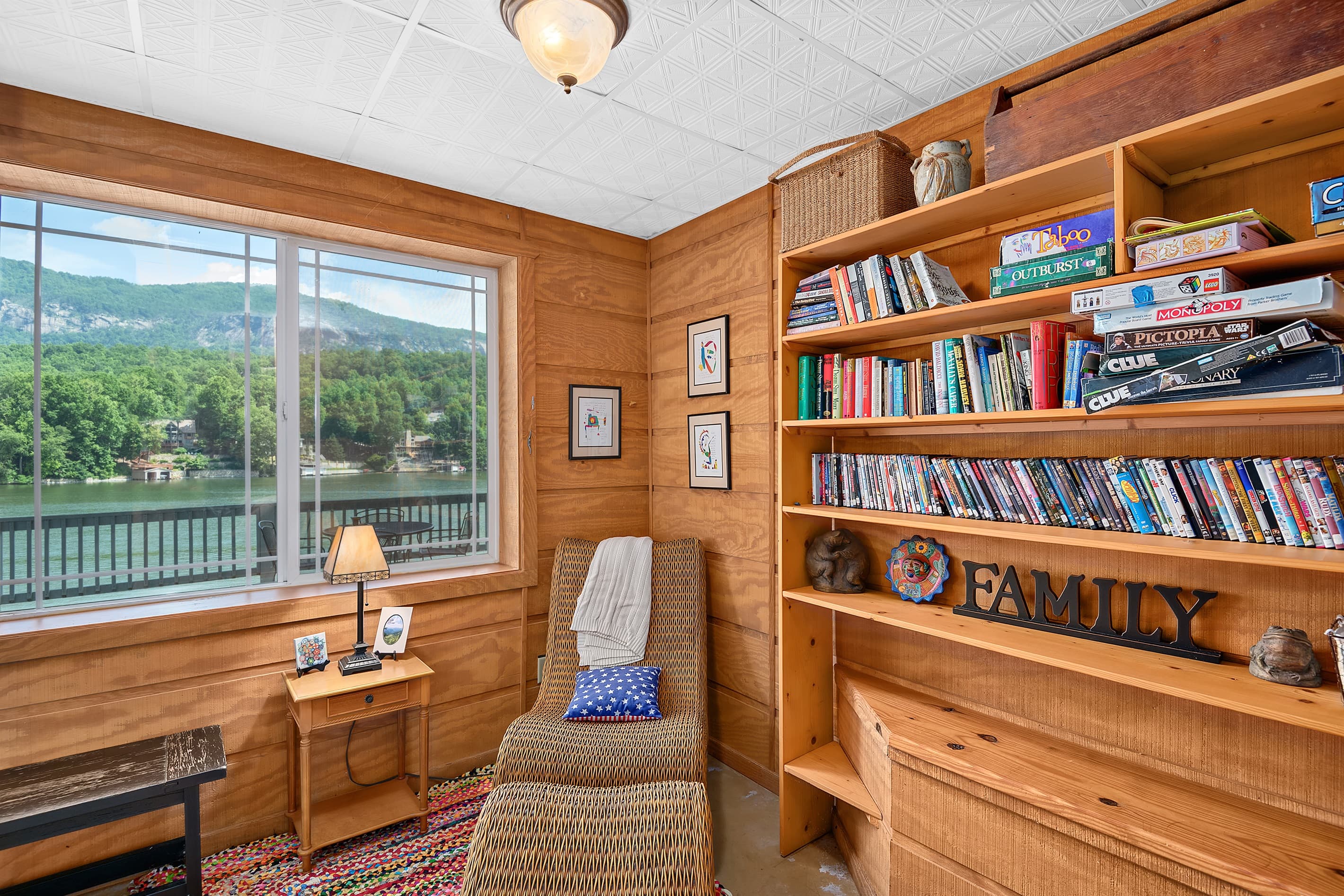 Lower level reading nook