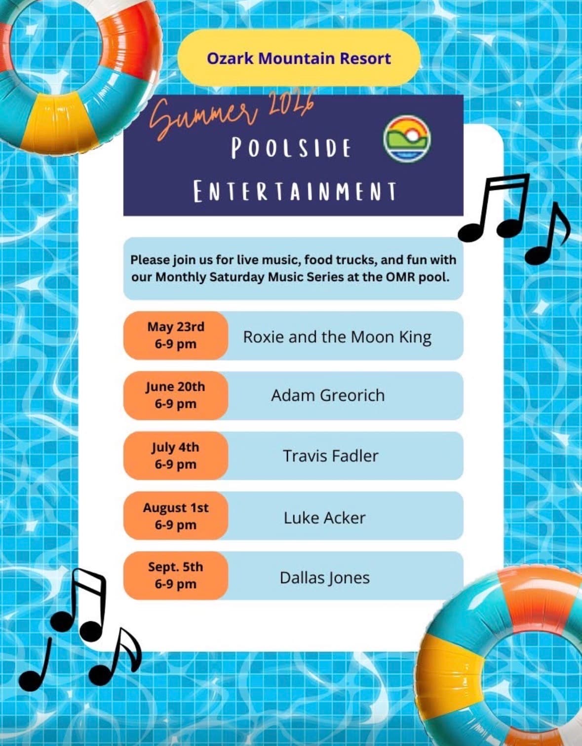 Summer concert schedule 