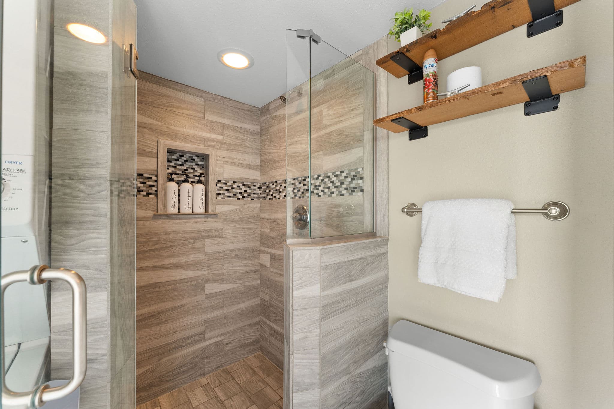 Custom shower in master
