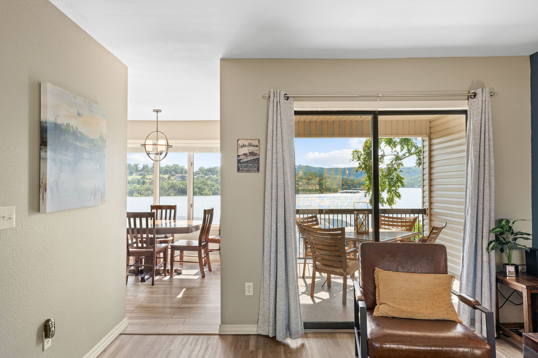 Living Room overlooking Lake