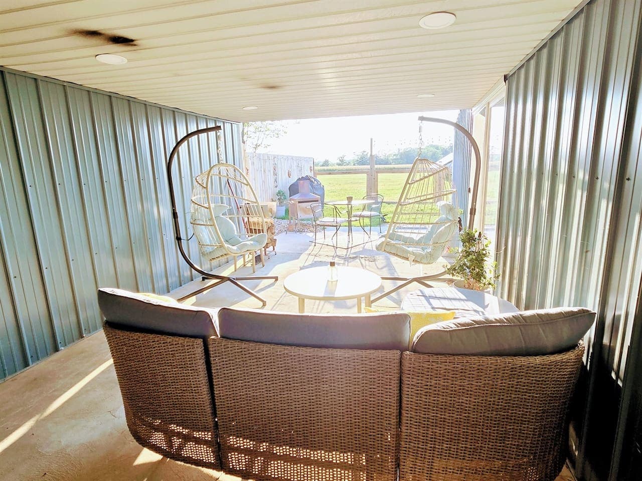 Private patio area