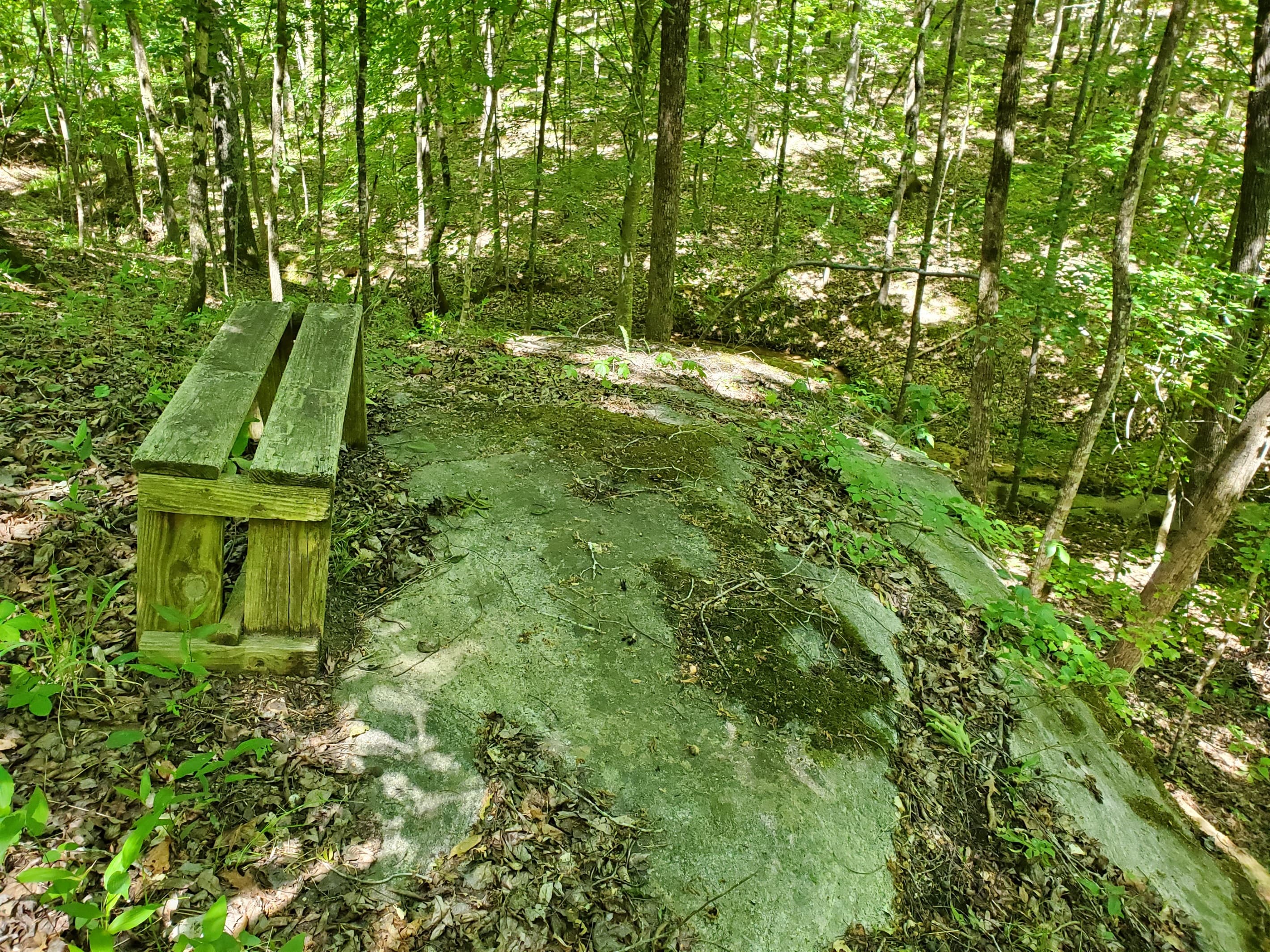 Large granite outcroppings along the walking trails