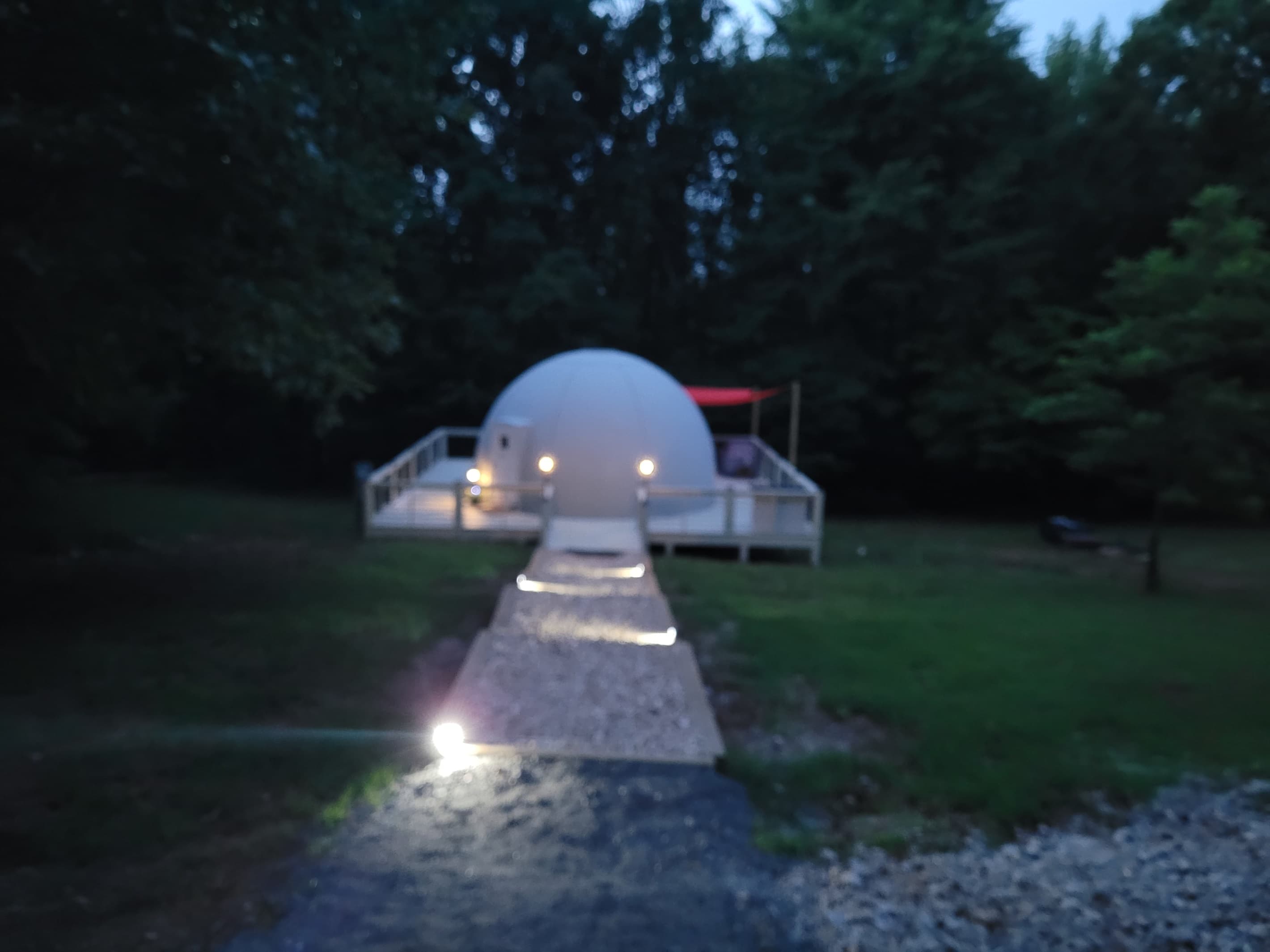 Well lit private parking and dome access