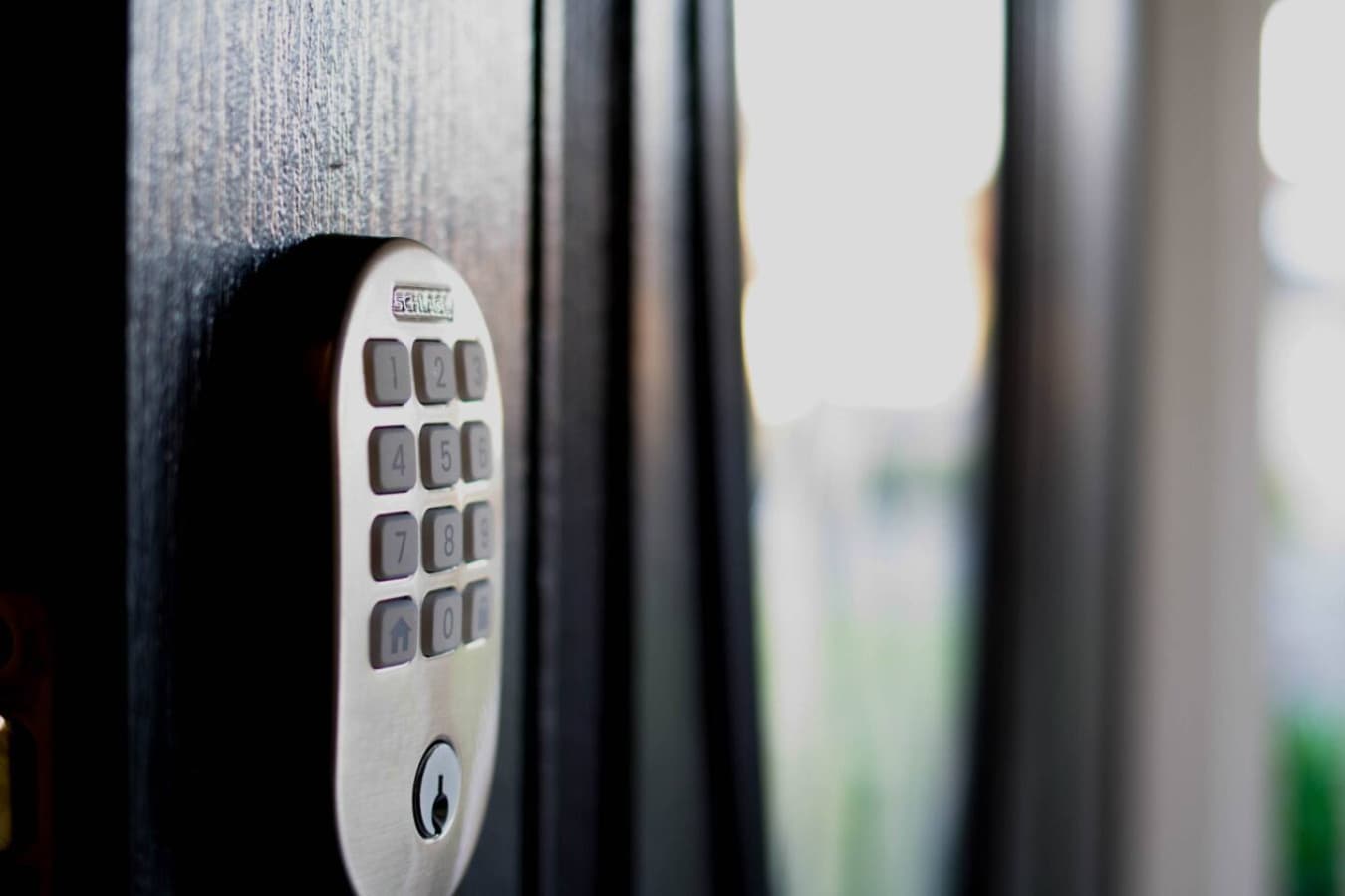 Keypad entry lock detail for keyless self check-in whenever you arrive.