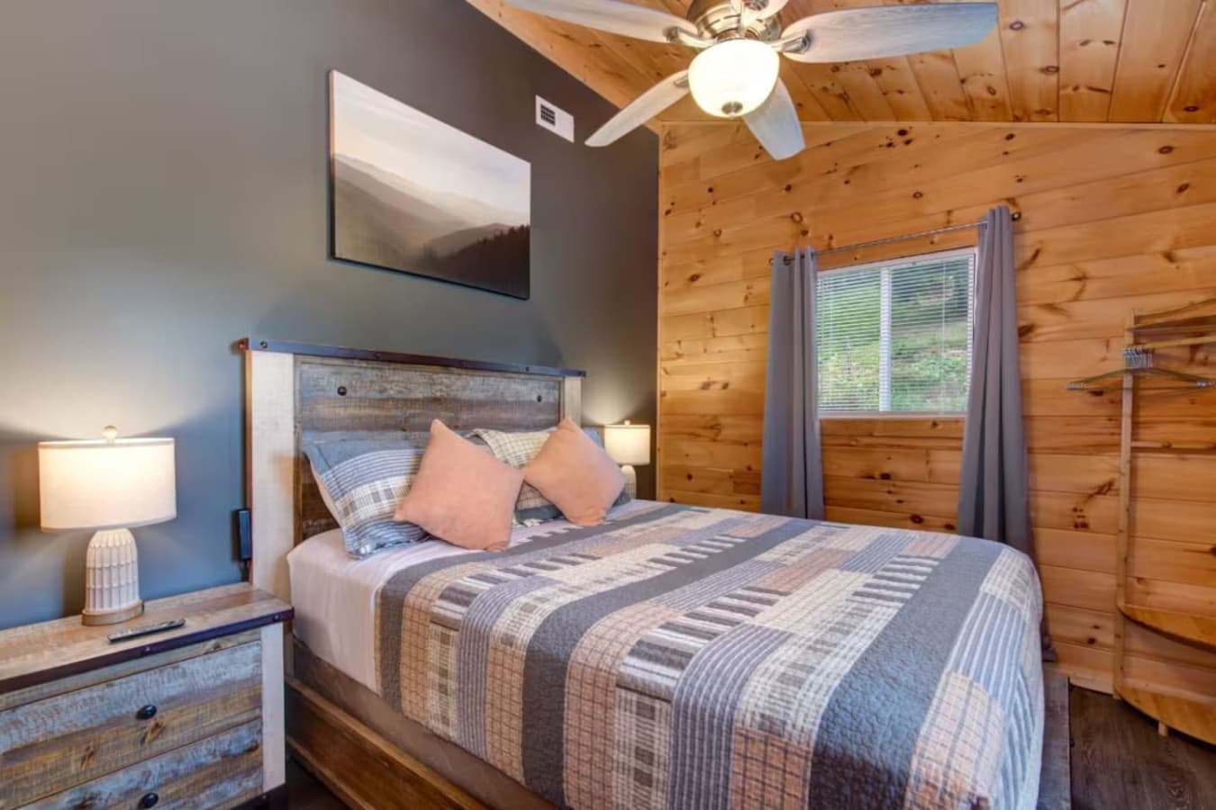 Serene Sleep: Our first Queen guest room, featuring premium linens and a tranquil, neutral color palette.