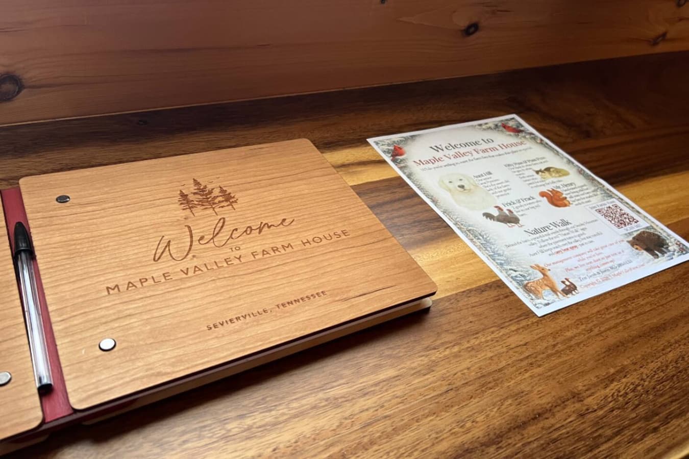 A welcome book we'd love for you to sign!