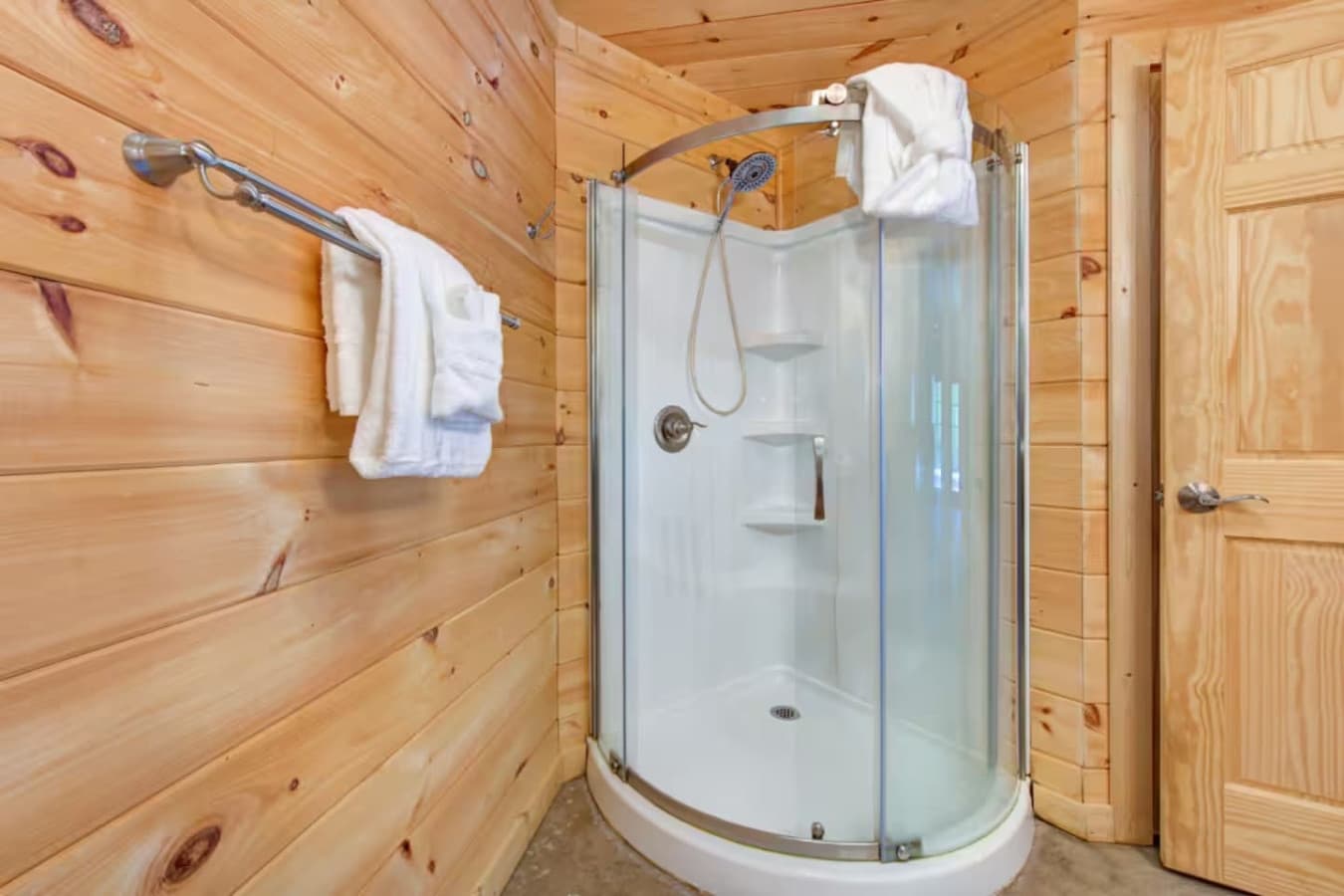 Rustic Elegance: Modern plumbing meets farmhouse charm in this beautifully appointed space.