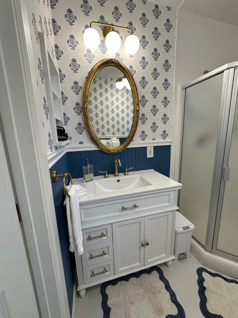 Newly renovated and designed in 2026 charming cottage bath.