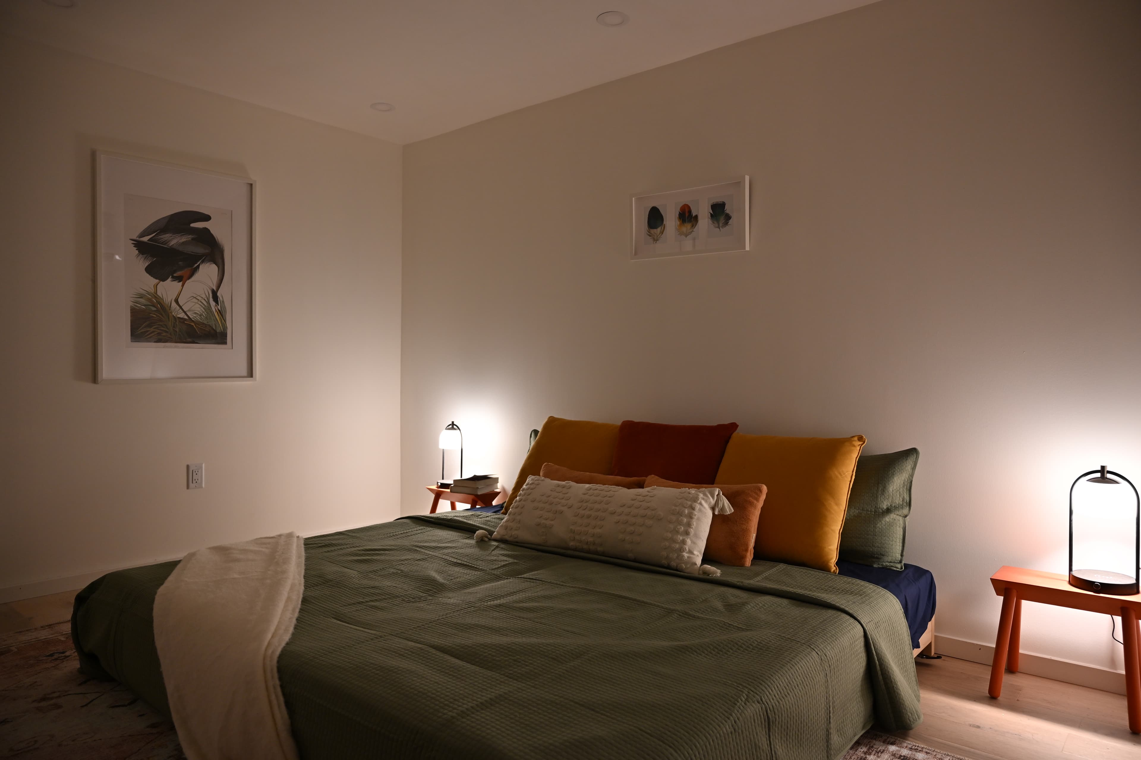 The beds in the study combine to form a King