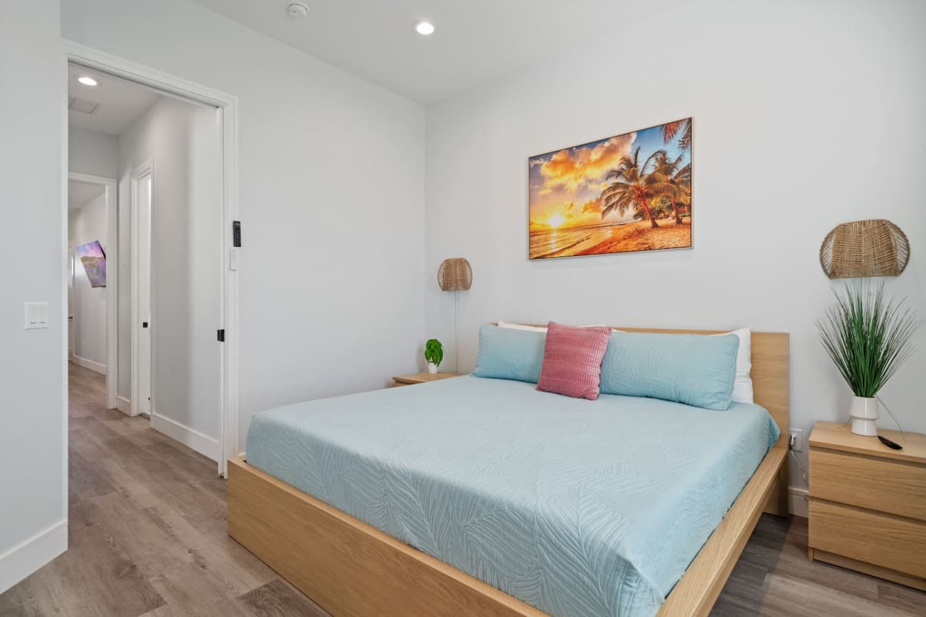 King bedroom located upstairs in the home