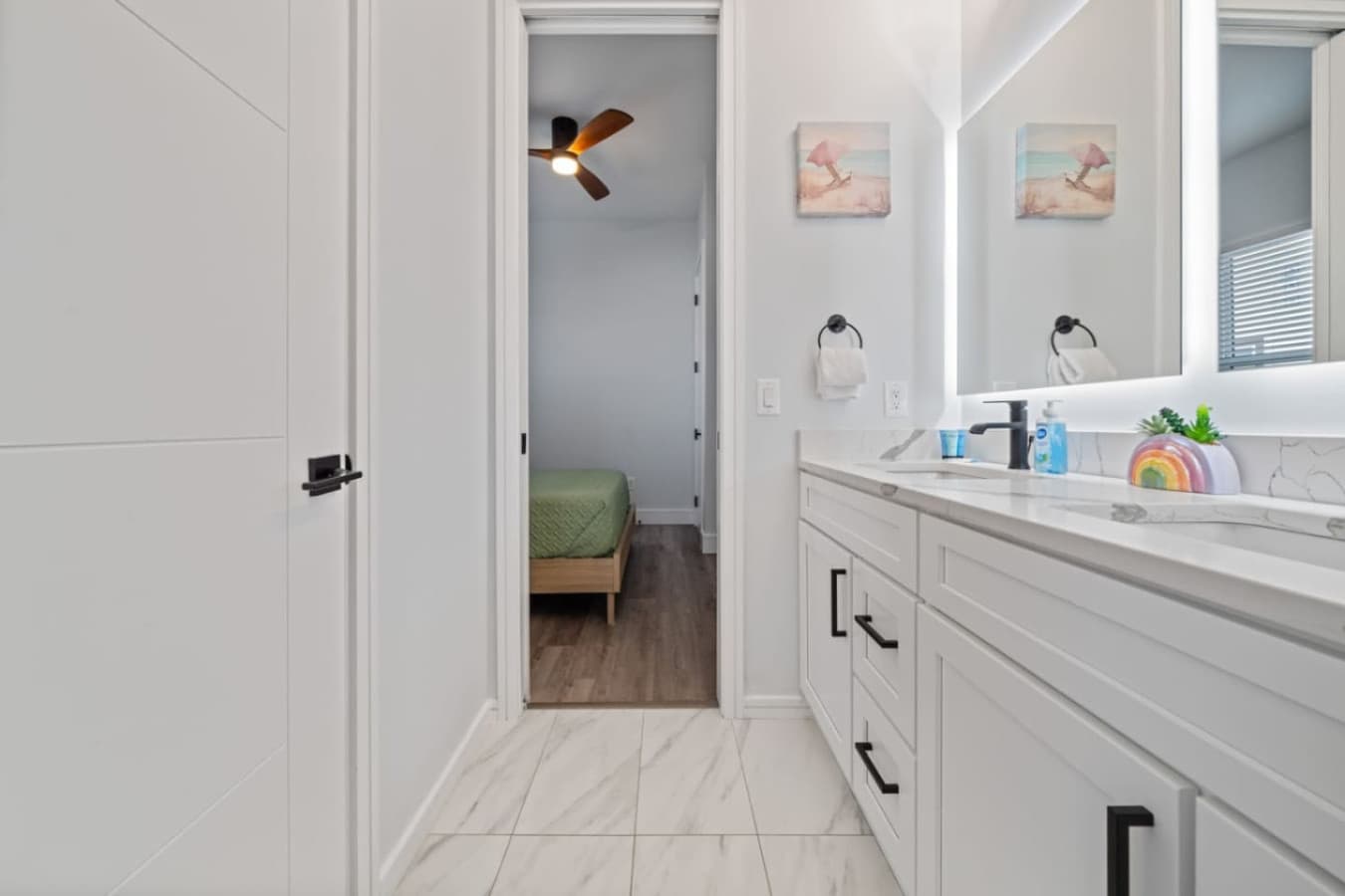 Plenty of space in this jack and jill bathroom